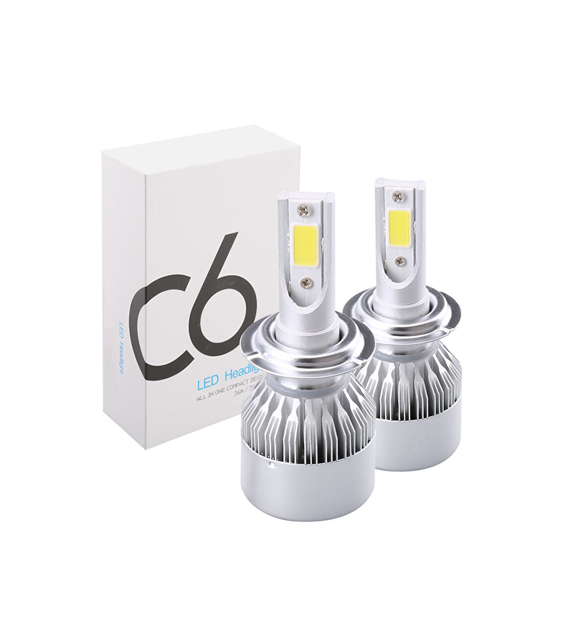 C6 9005 Led Xenon Ampul Şimşek Etkili Beyaz 3800 Lumen