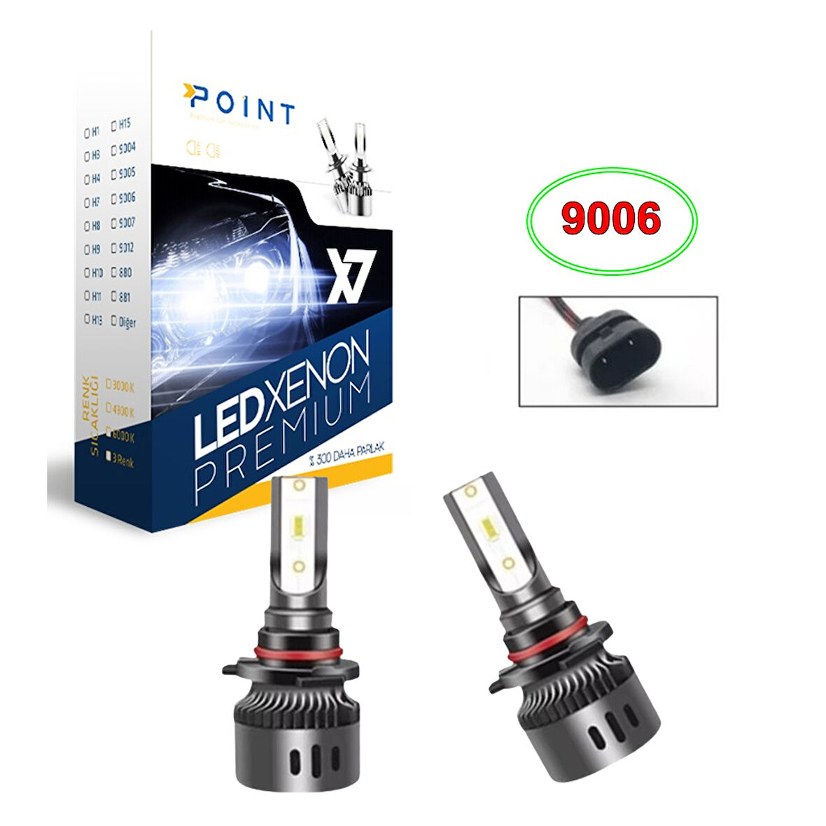 X7 Premium Led Xenon 9006/HB4 Mini Slim Şimşek Etkili Garantili Beyaz