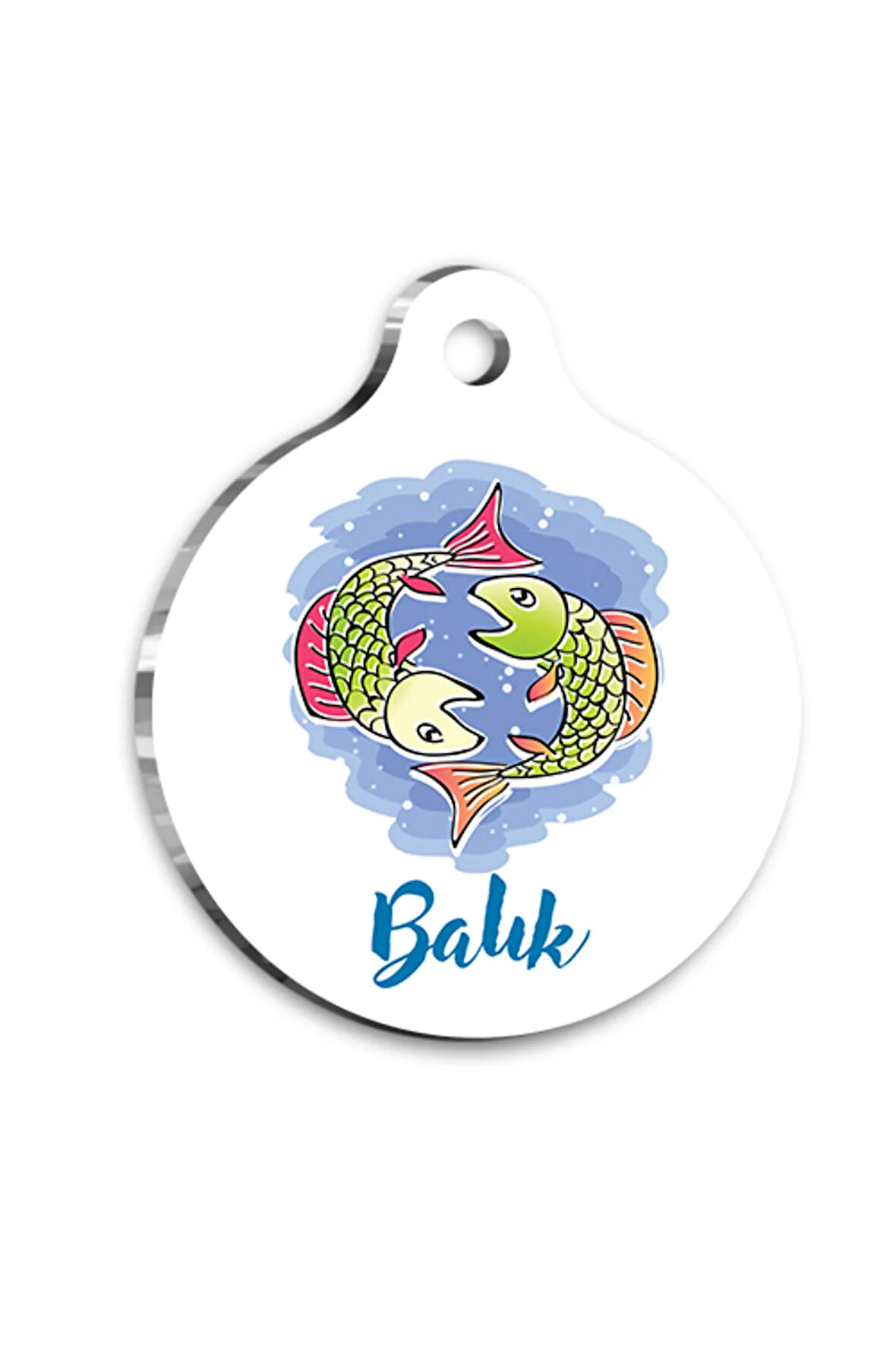 Balık Burcu Kedi köpek Künyesi Medium 2,6 x 3,8 cm