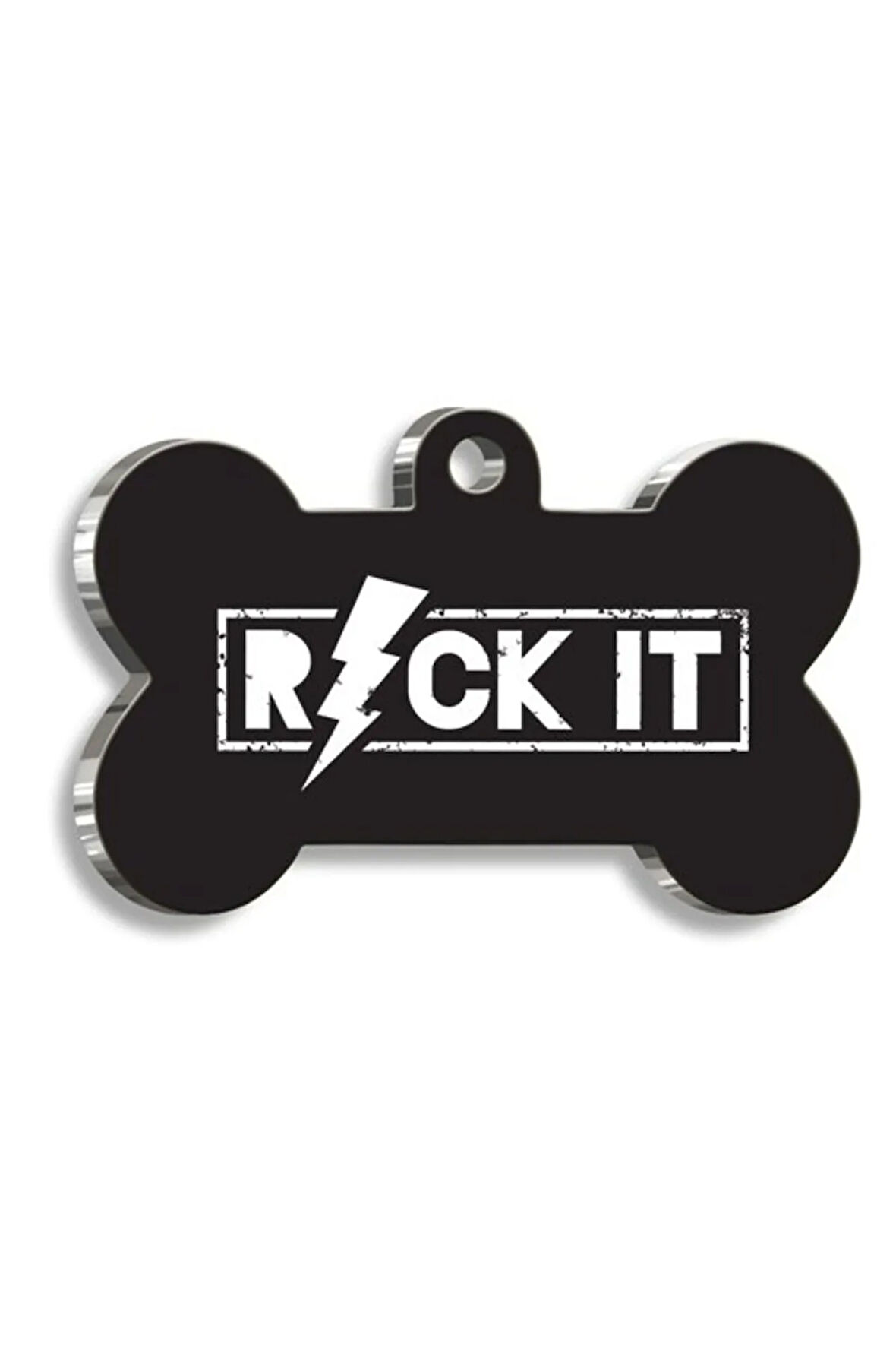 Rock It Kemik Şekilli Köpek Künyesi XLarge 3,3 x 5 cm