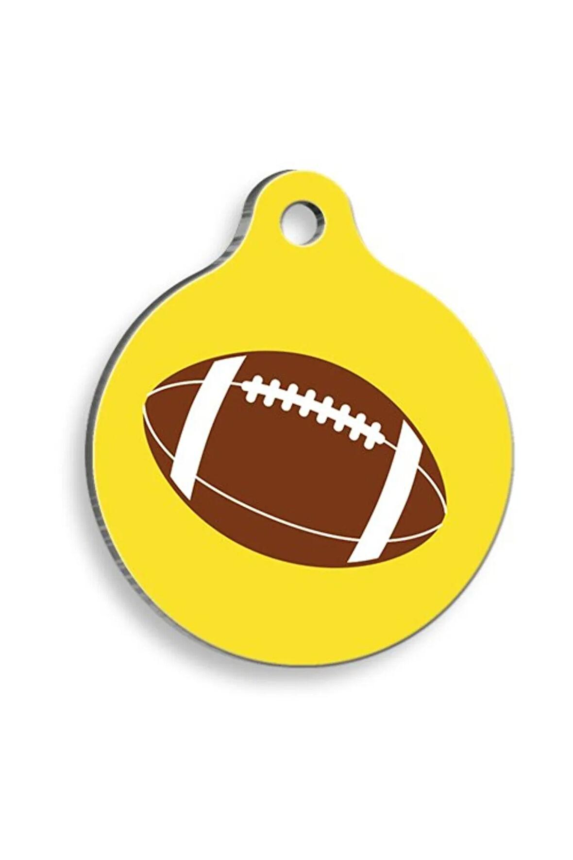 Amerikan Futbol Topu Yuvarlak Kedi ve Köpek Künyesi Large 3,8 cm