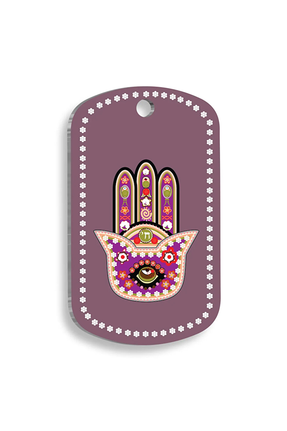 Koyu Mor 3.Göz Pet Tag Small 2 x 3,5 cm