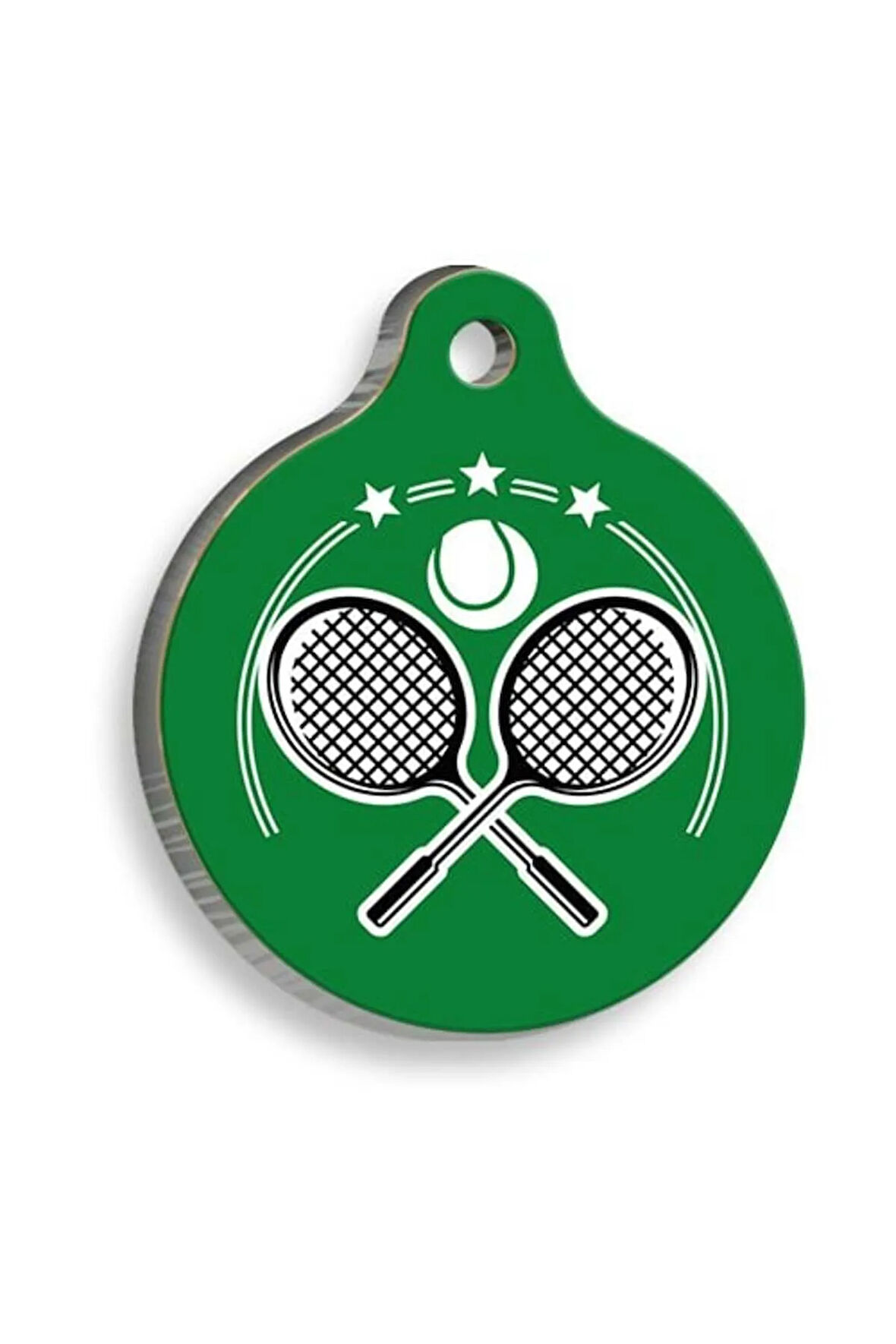 Tenis Yuvarlak Kedi ve Köpek Künyesi Large 3,8 cm