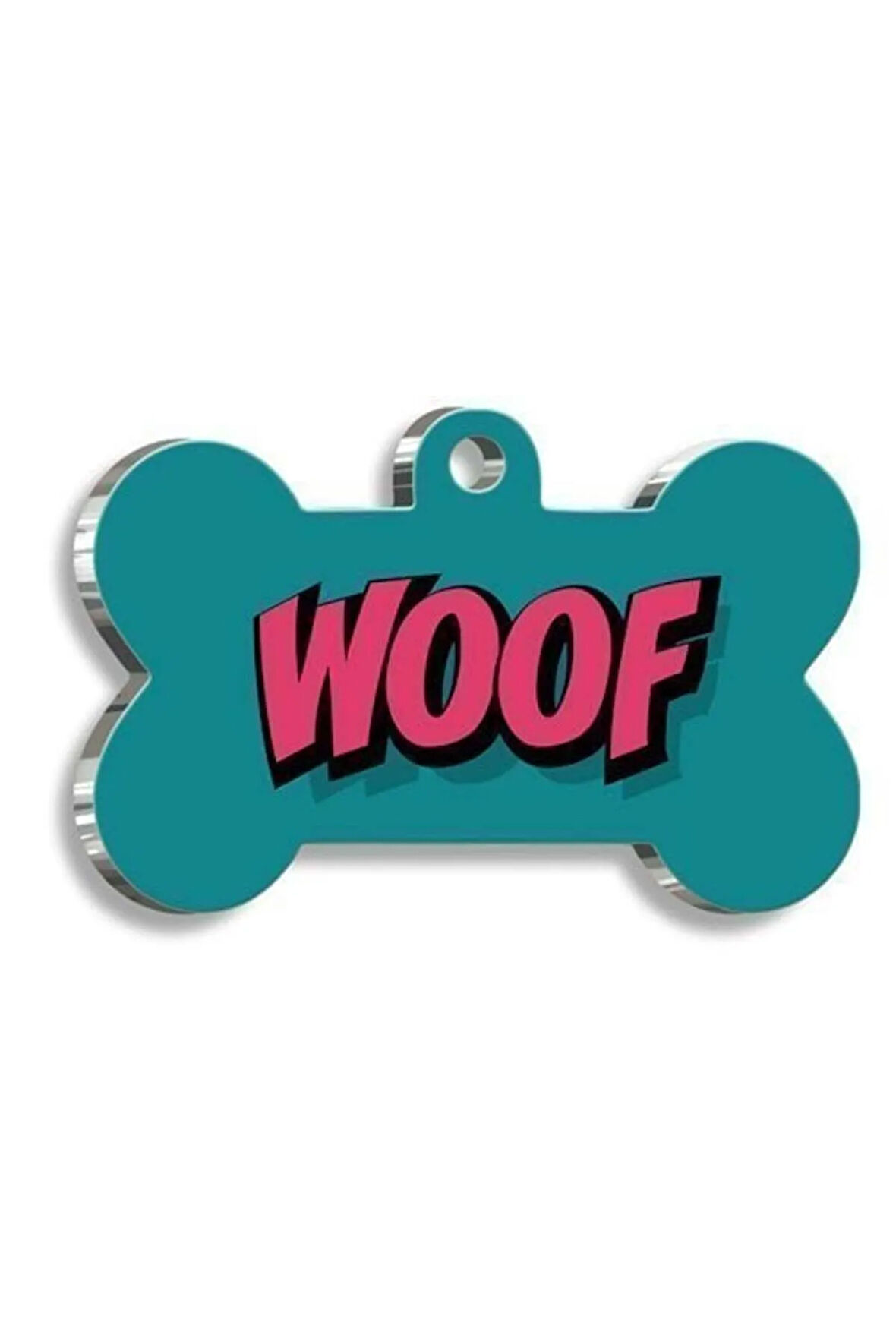 Woof Kemik Şekilli Köpek Künyesi Small: 2,5 cm.