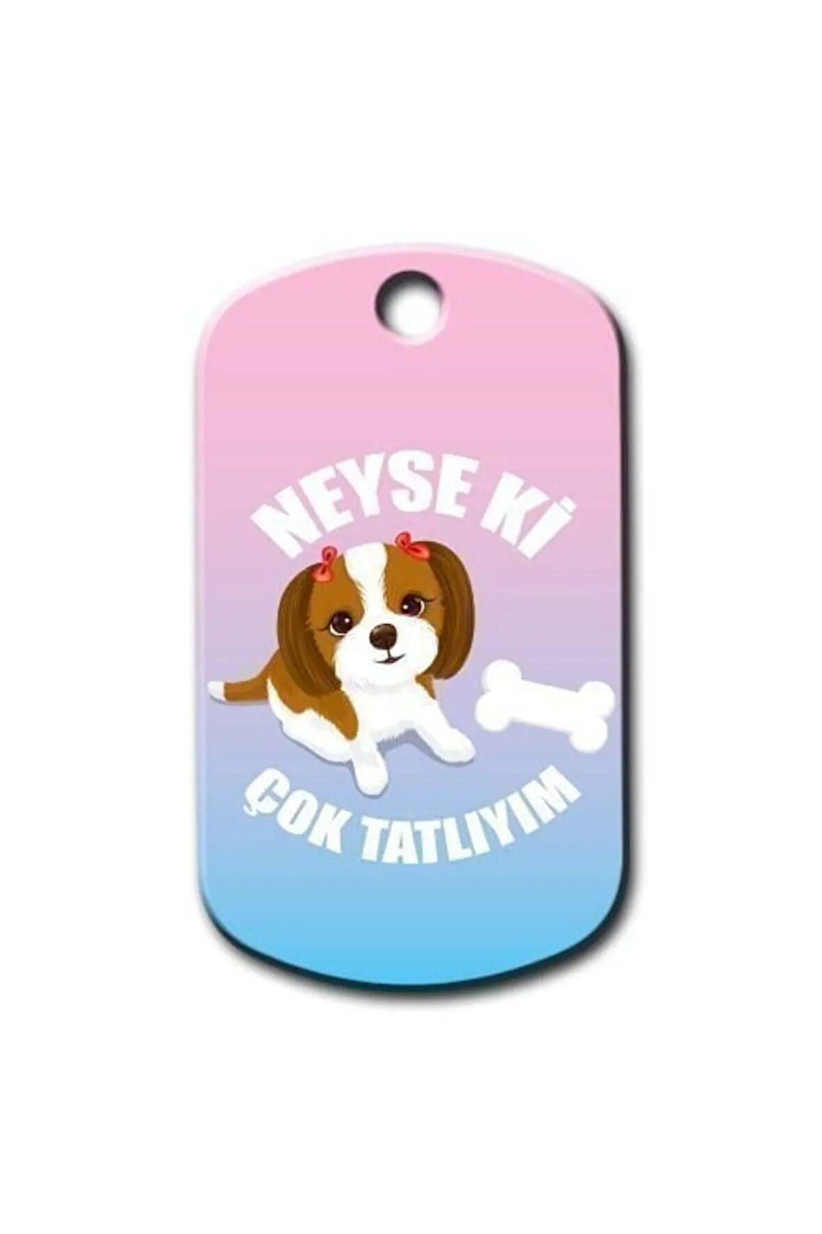 Sevimli Köpek Desenli Köpek Künyesi Large