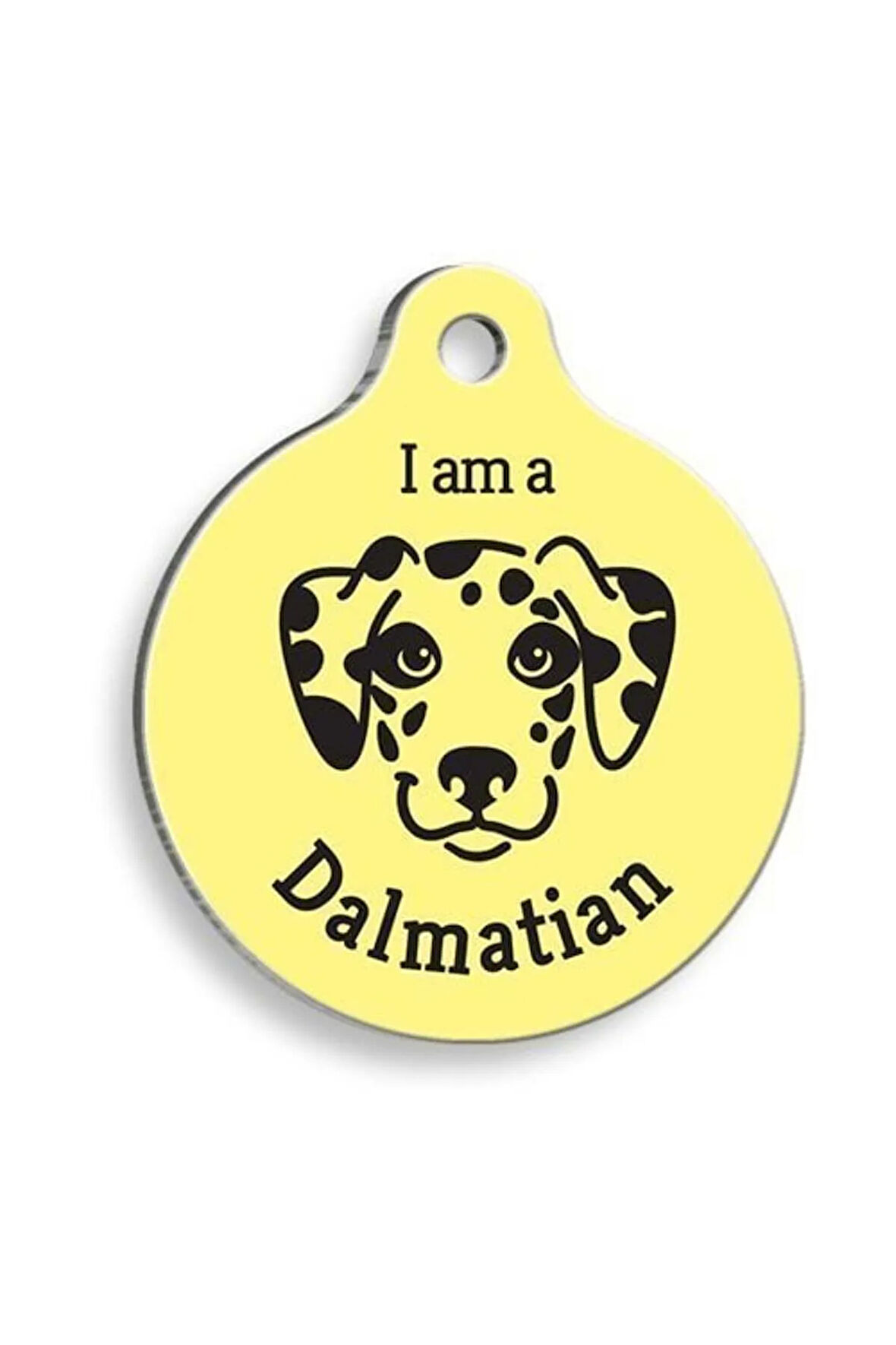 Sarı Dalmaçyalı Yuvarlak Köpek Künyesi