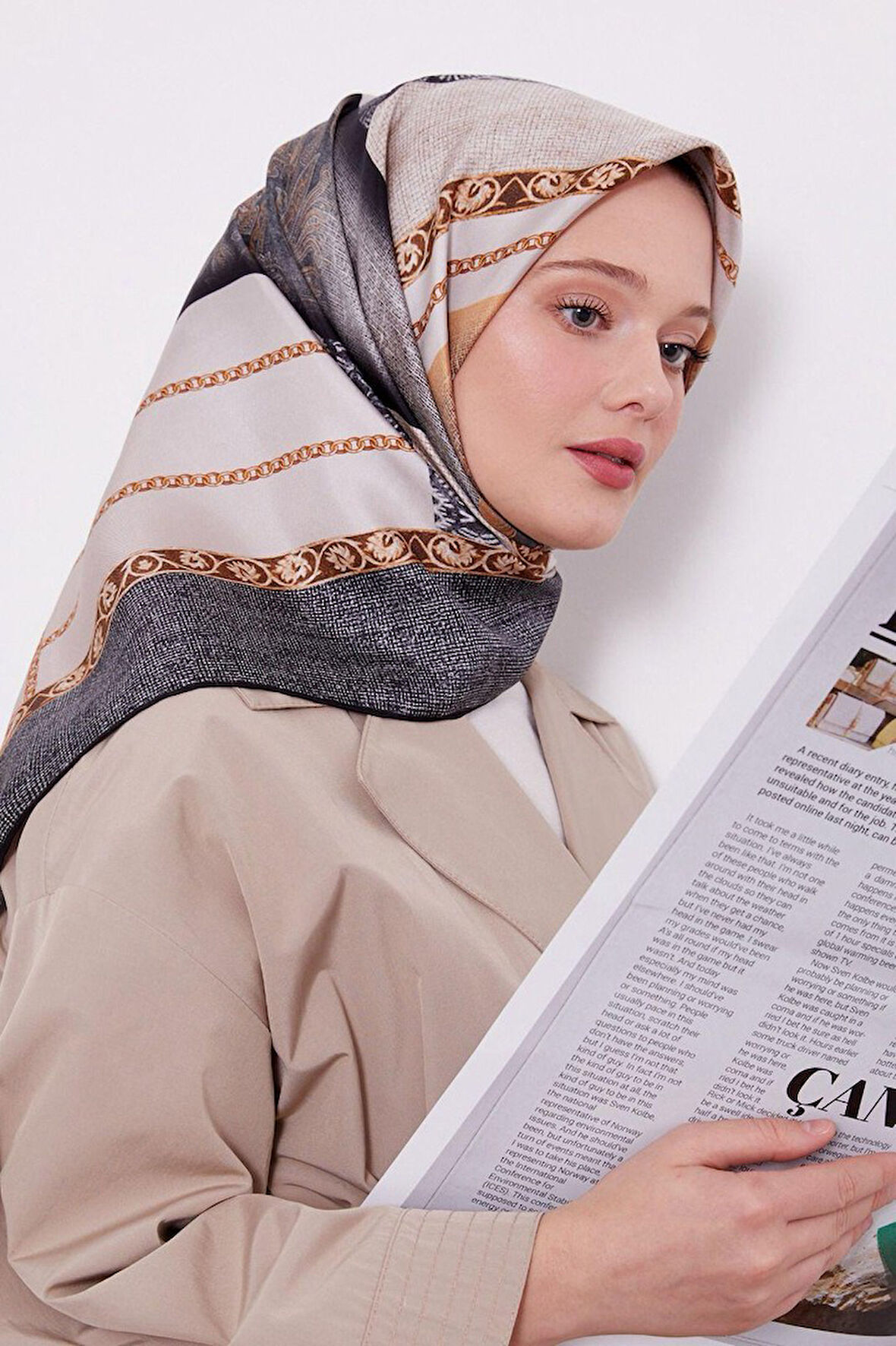 Levidor Twill İpek Eşarp LD4182-1