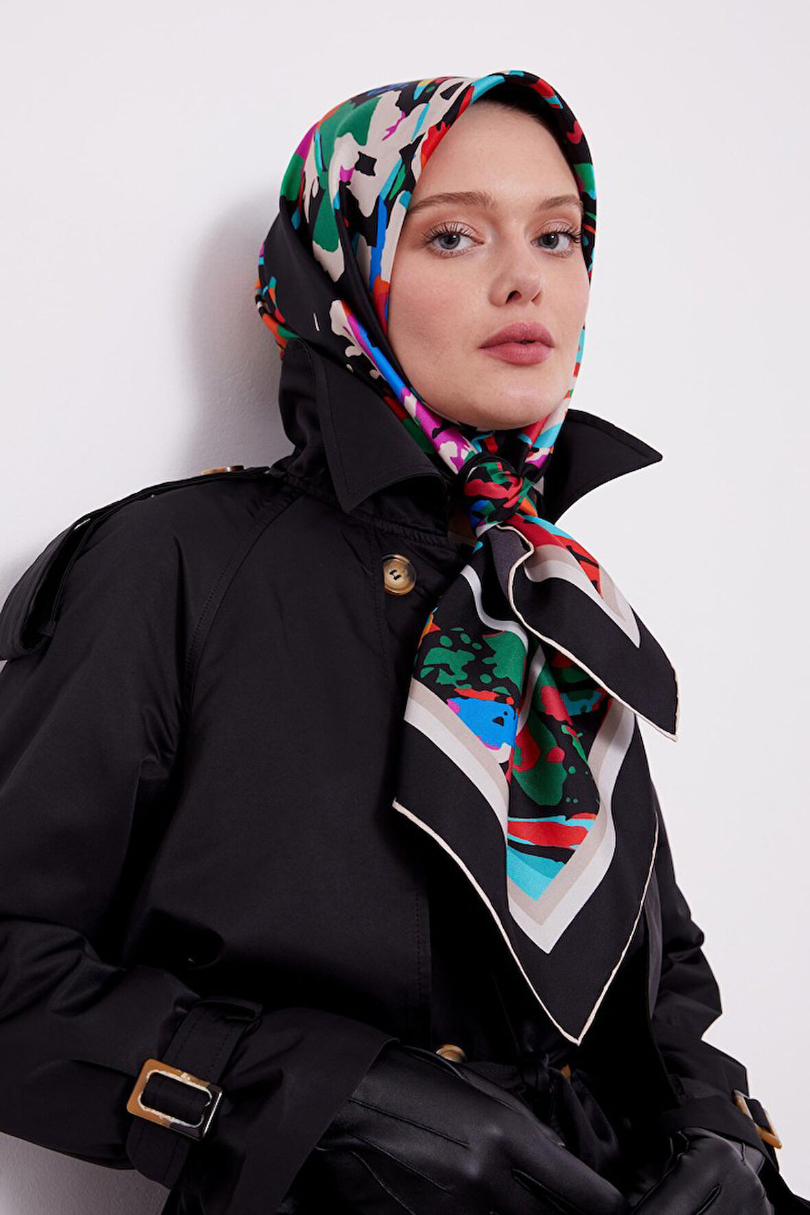 Levidor Twill İpek Eşarp LD4129-1