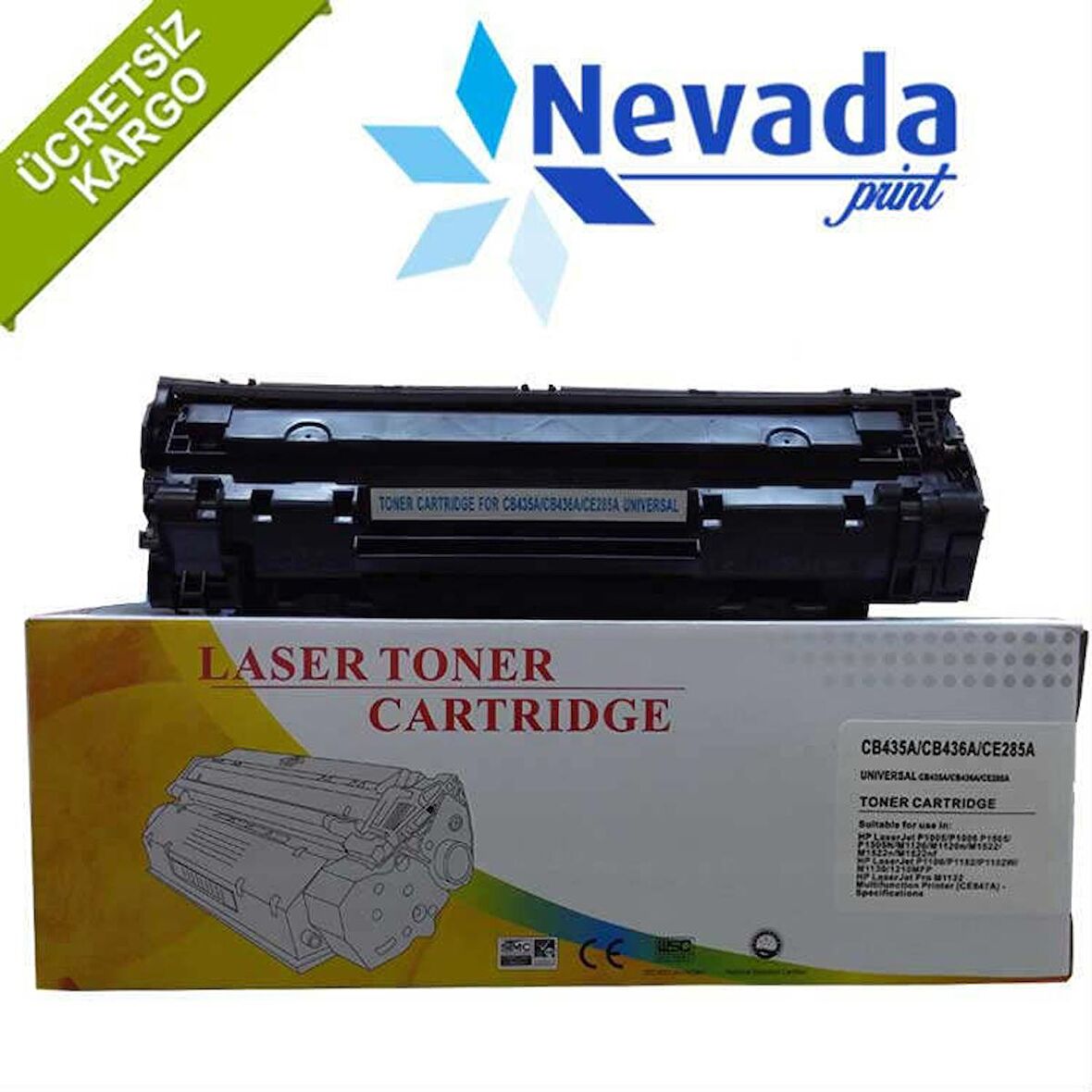 NEVADA HP CE285A, CB435A, CB436A, 85A, 35A, 36A, CANON CRG-725, CRG-712, CRG-713 Muadil Toner