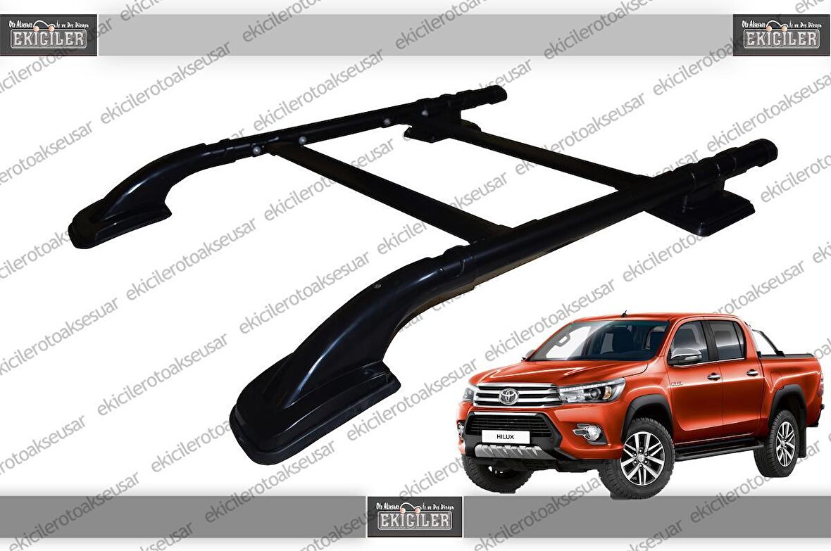 TOYOTA HILUX TAVAN ÇITASI (2006-2015) PORT BAGAJ SİYAH (ARA ATKILI)