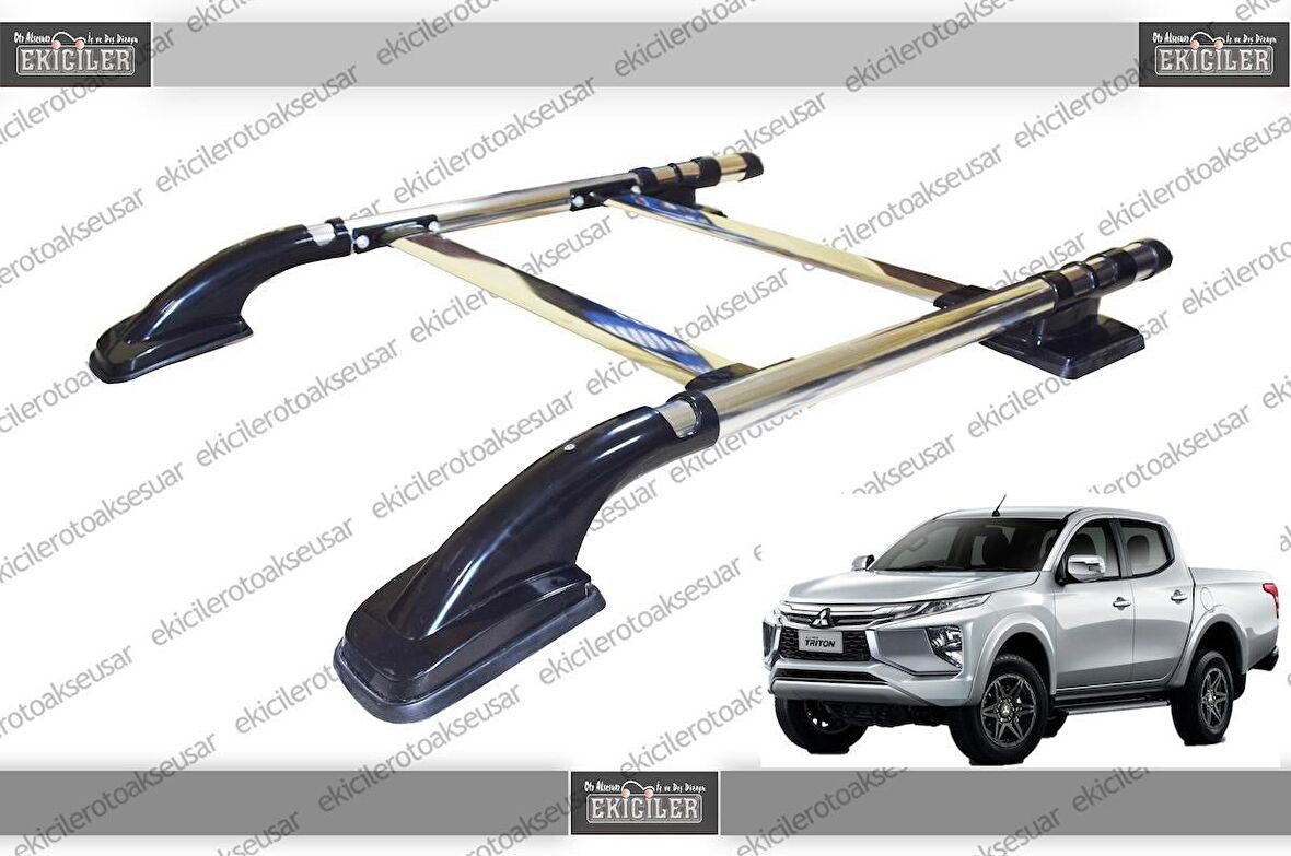 Mitsubishi L200 TAVAN ÇITASI (2006-2019) PORT BAGAJ NİKEL (ARA ATKILI)