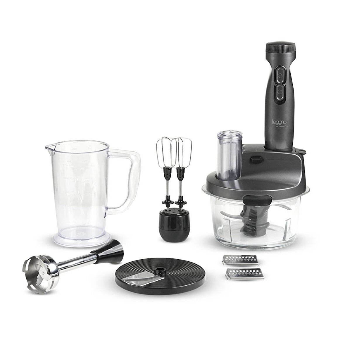 Leggno Gourmet Pro Blender Seti Metalik Gri