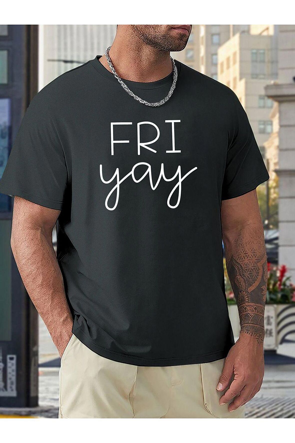 Unisex Fri Yay Yazılı Tshirt