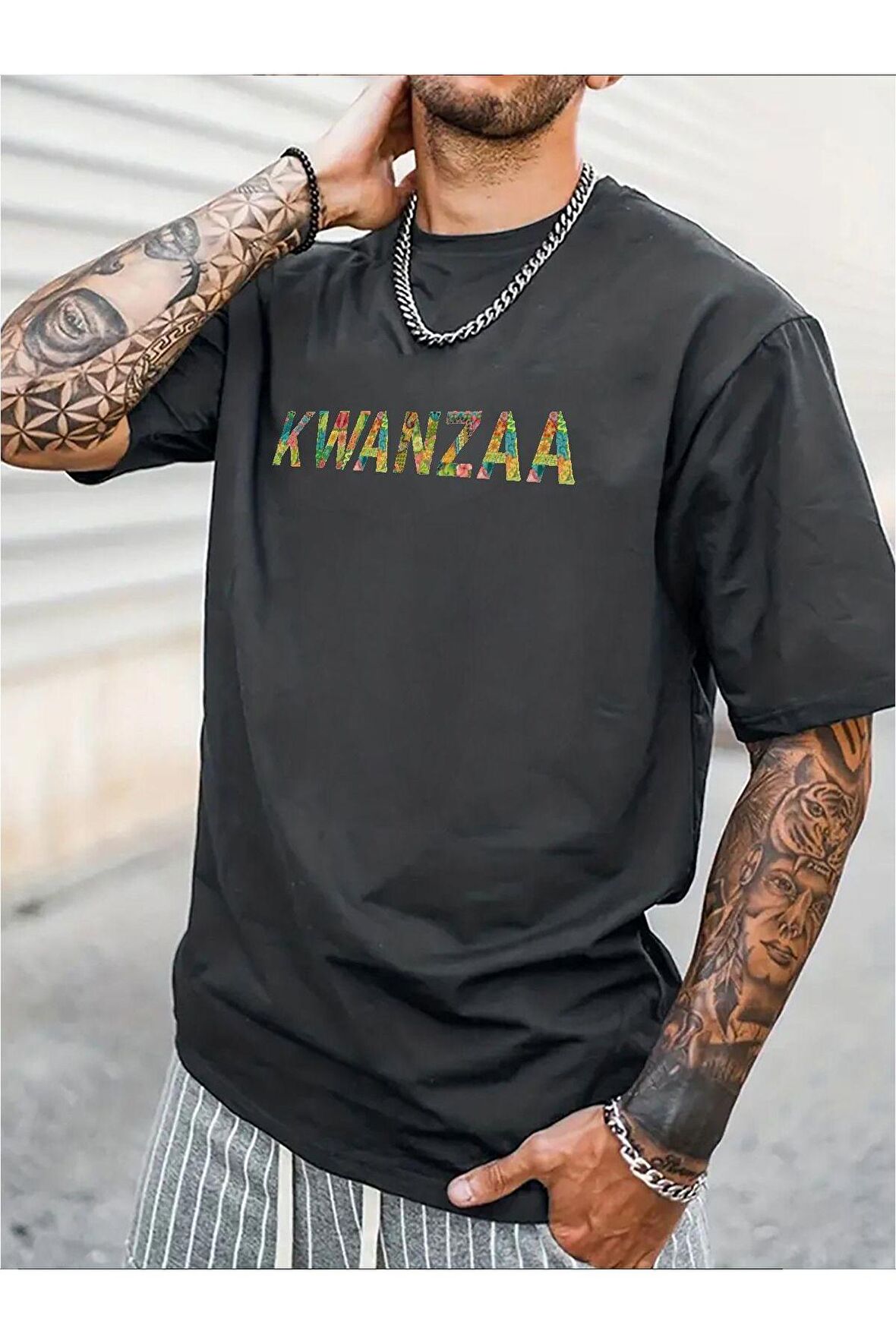 Unisex Kwanzaa Yazılı Tshirt