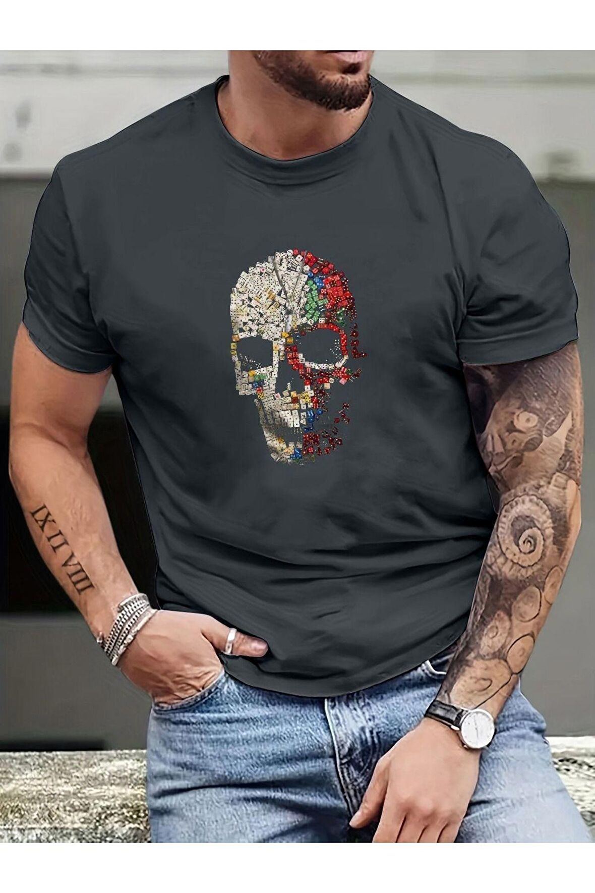 Unisex Colors Kuru Kafa Baskılı Tshirt