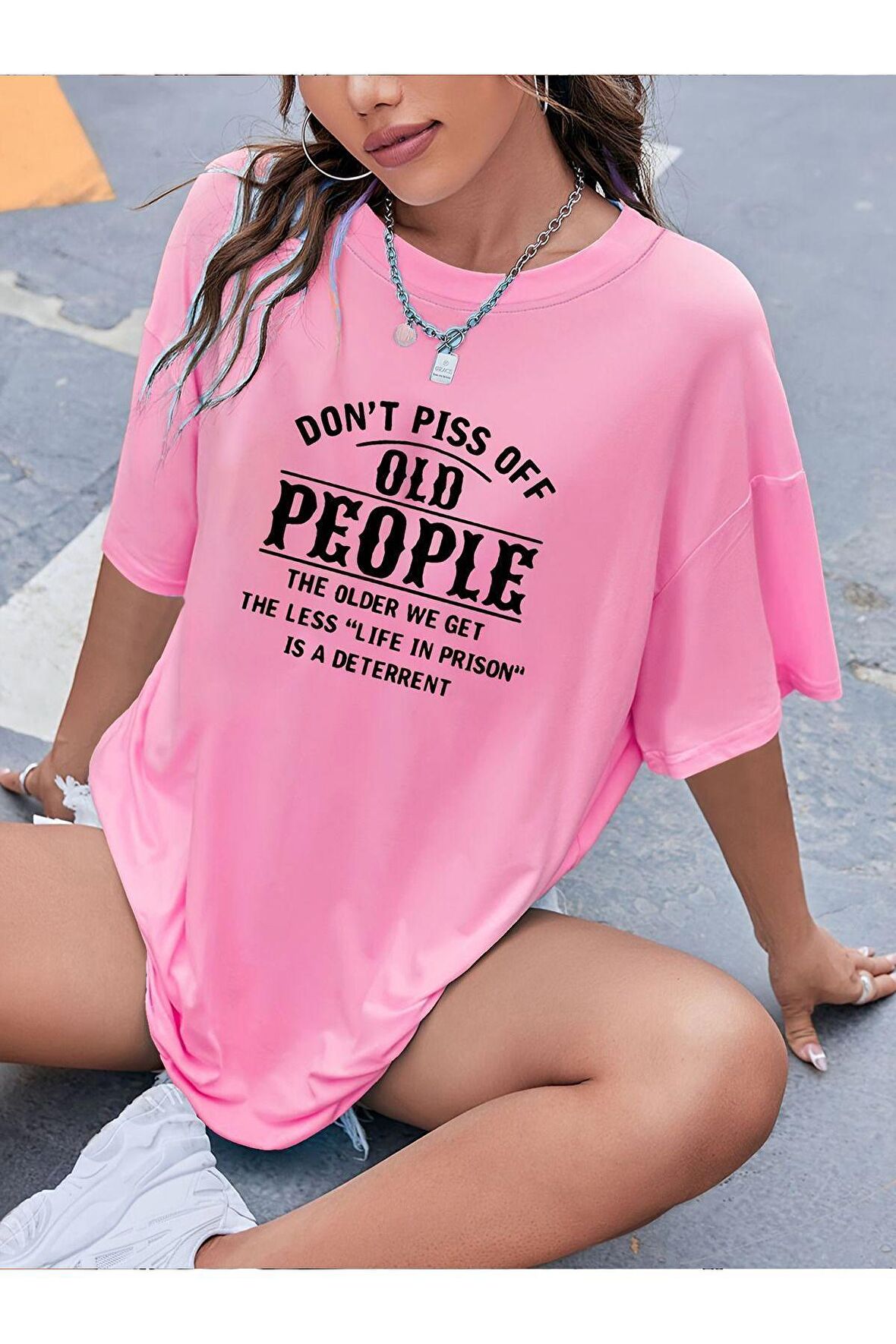 Unisex People Yazılı Tshirt