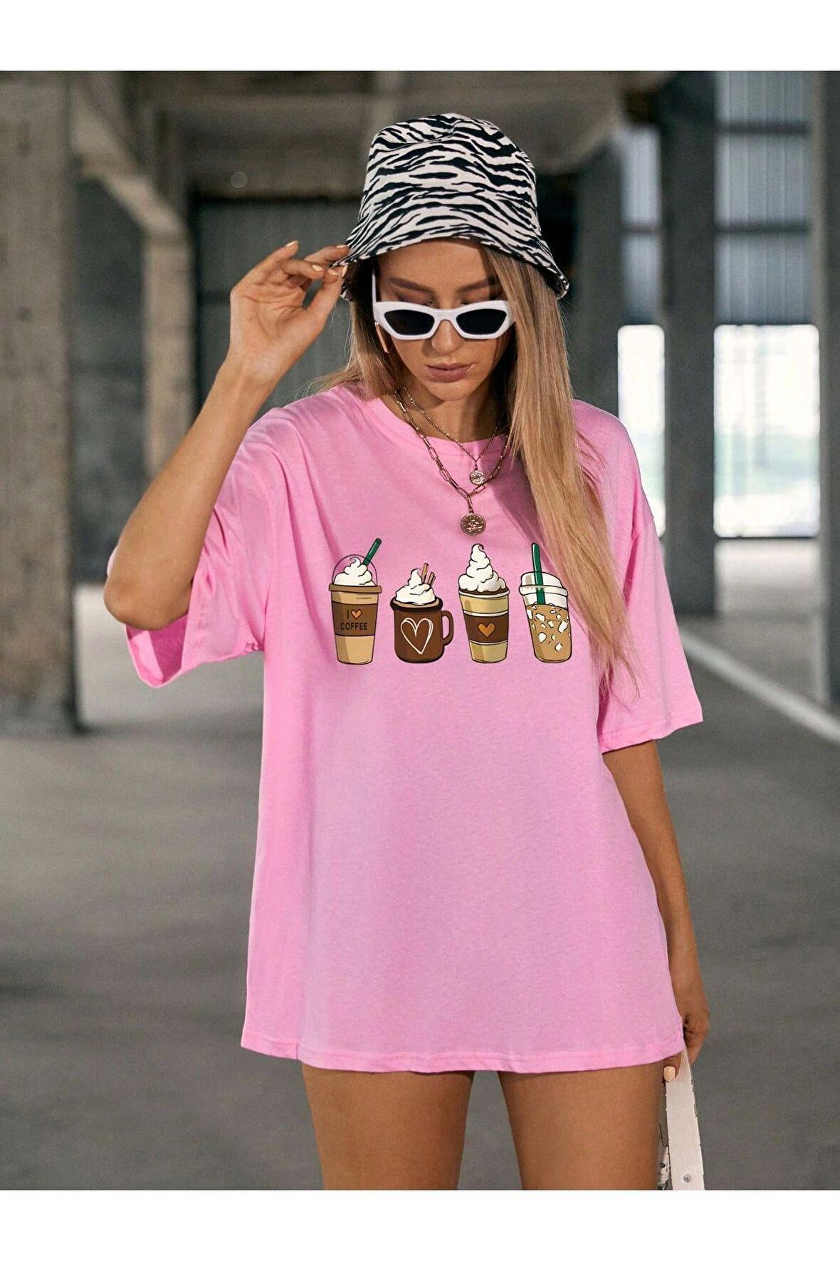 Unisex Milkshake Baskılı Tshirt