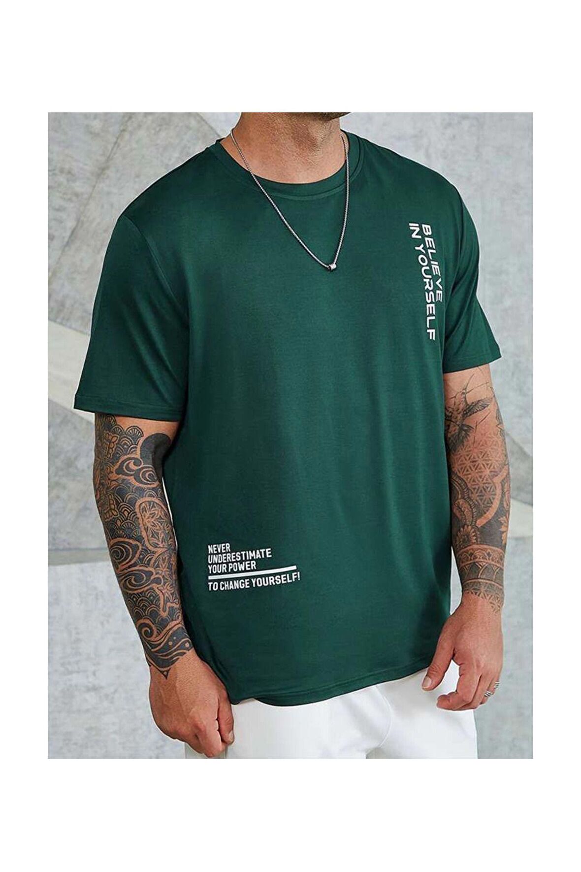 Unisex İn Your Self Yazılı Tshirt