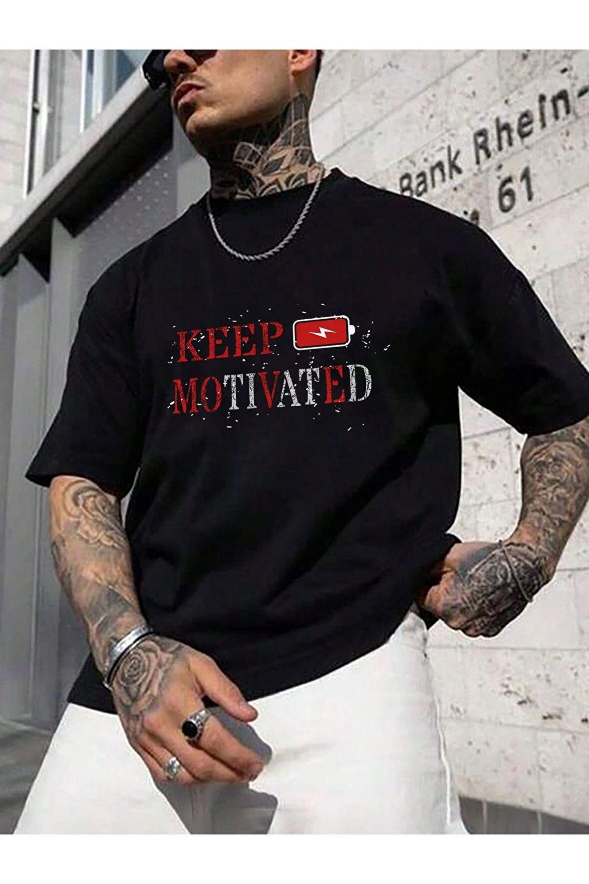 Unisex Keep Yazılı Tshirt