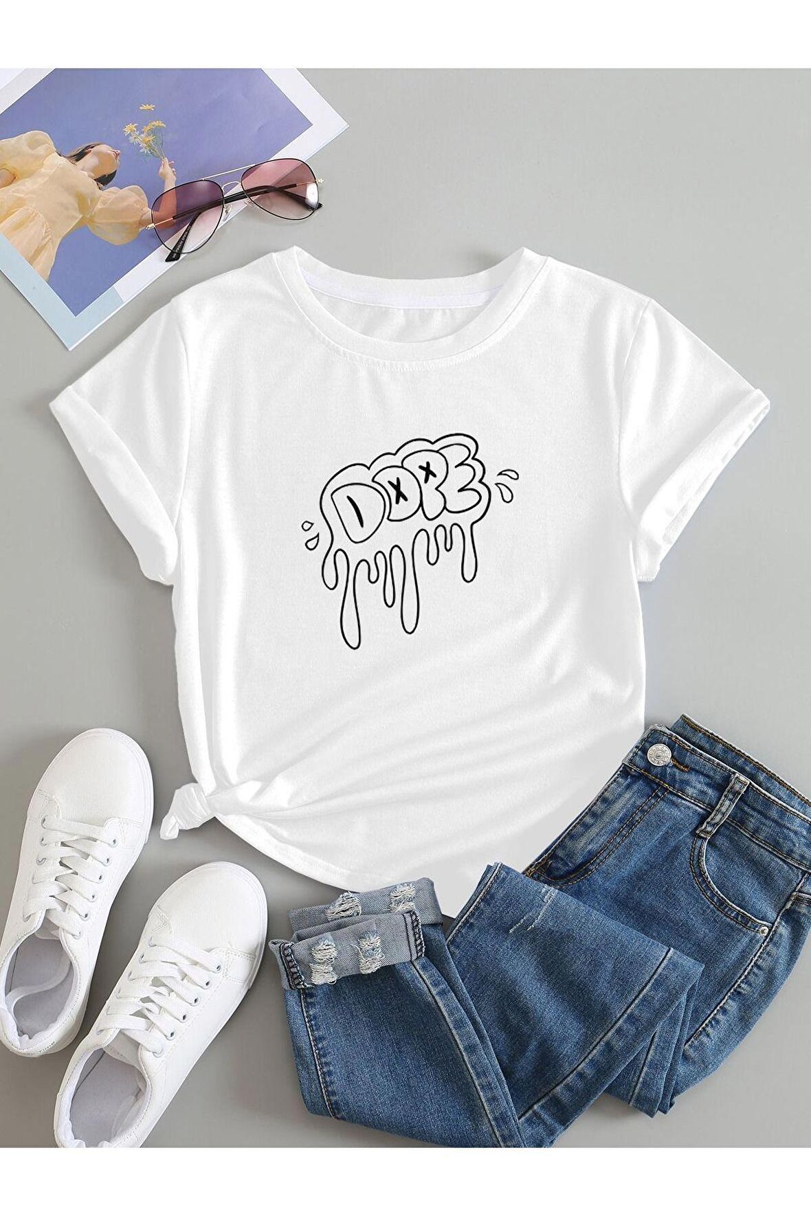 Unisex Dore Yazılı Tshirt