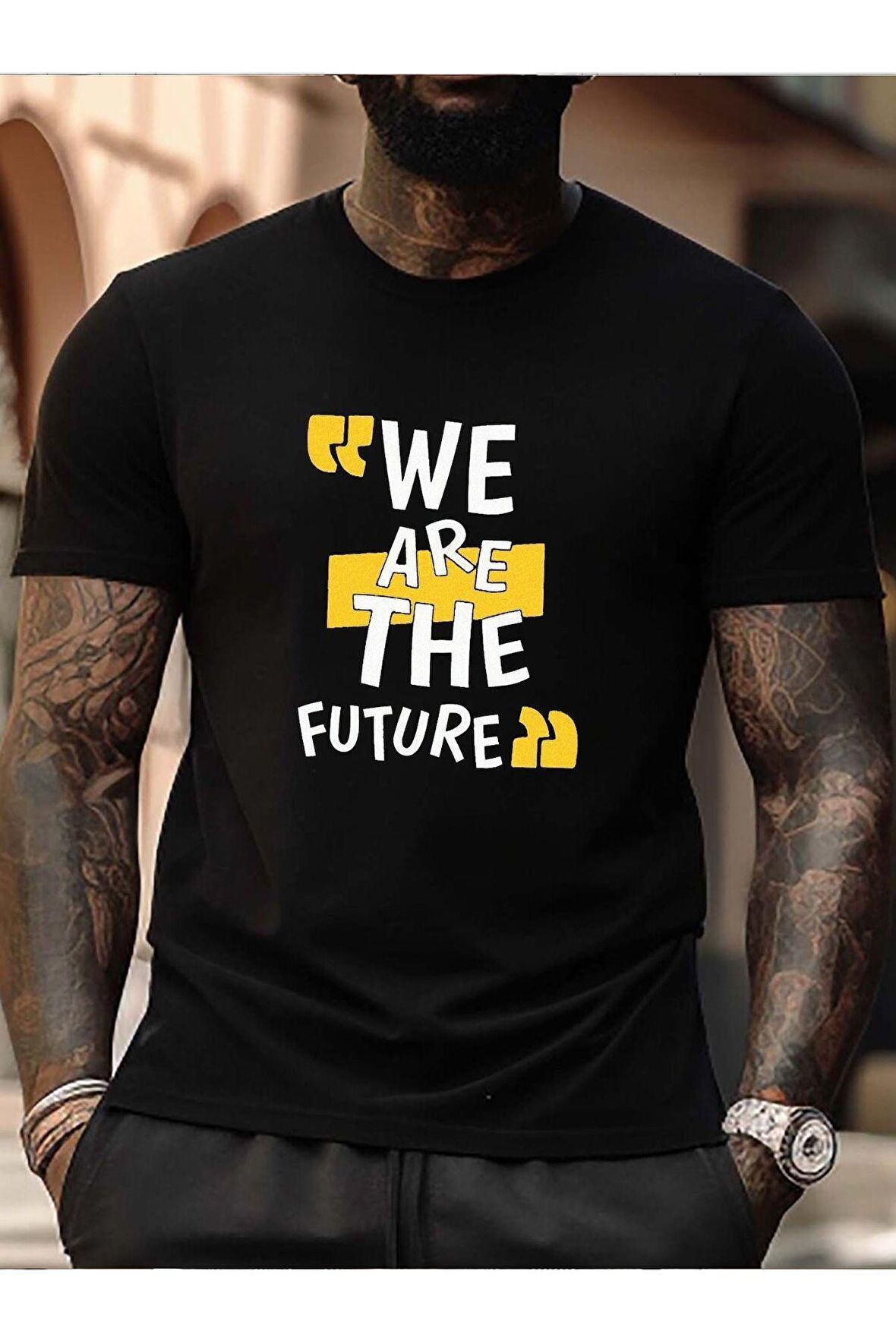 Unisex We Are The Future Yazılı Tshirt