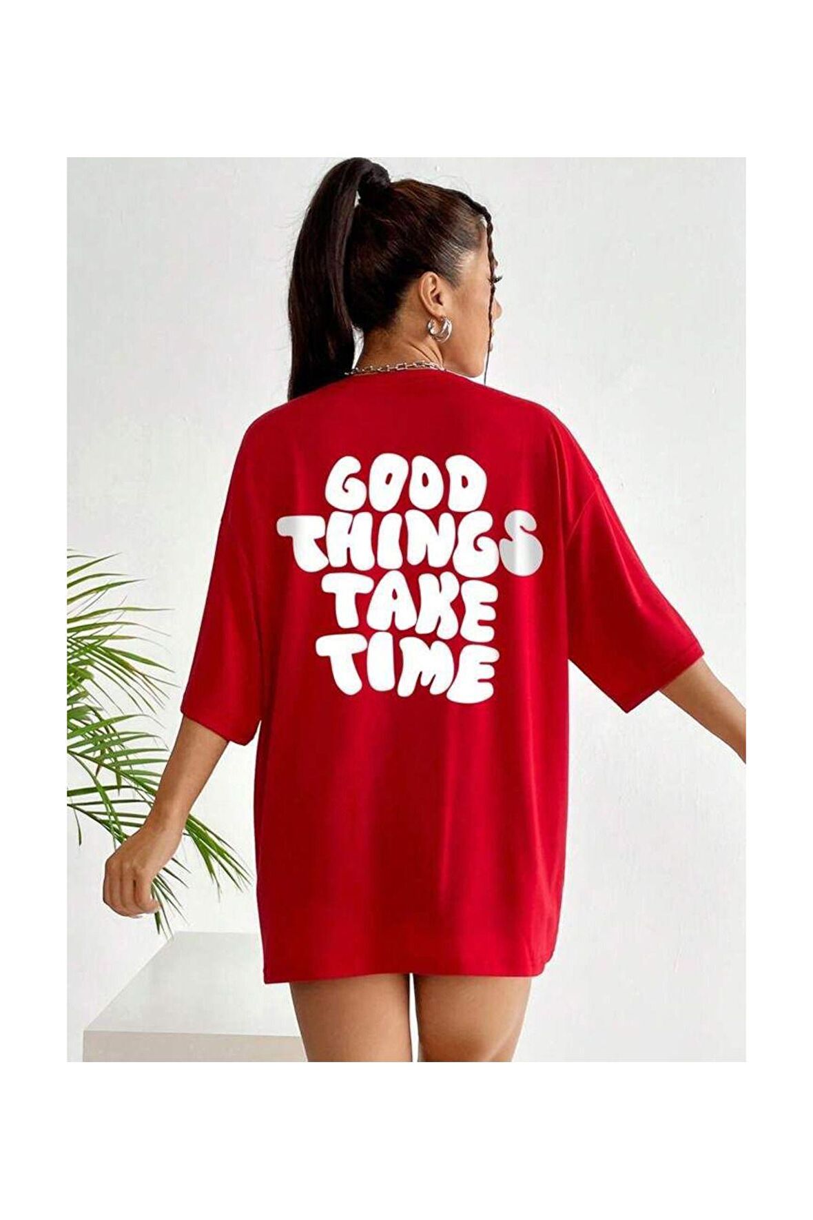 Unisex Good Things Yazılı Tshirt