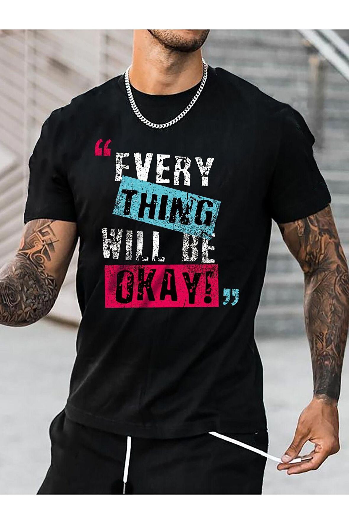 Unisex Every Thing Yazılı Tshirt