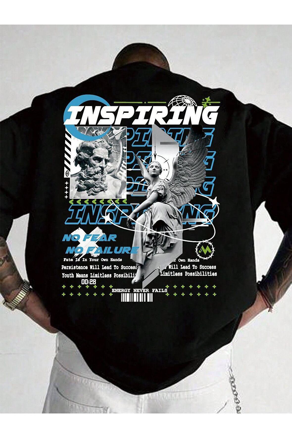 Unisex Inspiring Yazılı Tshirt