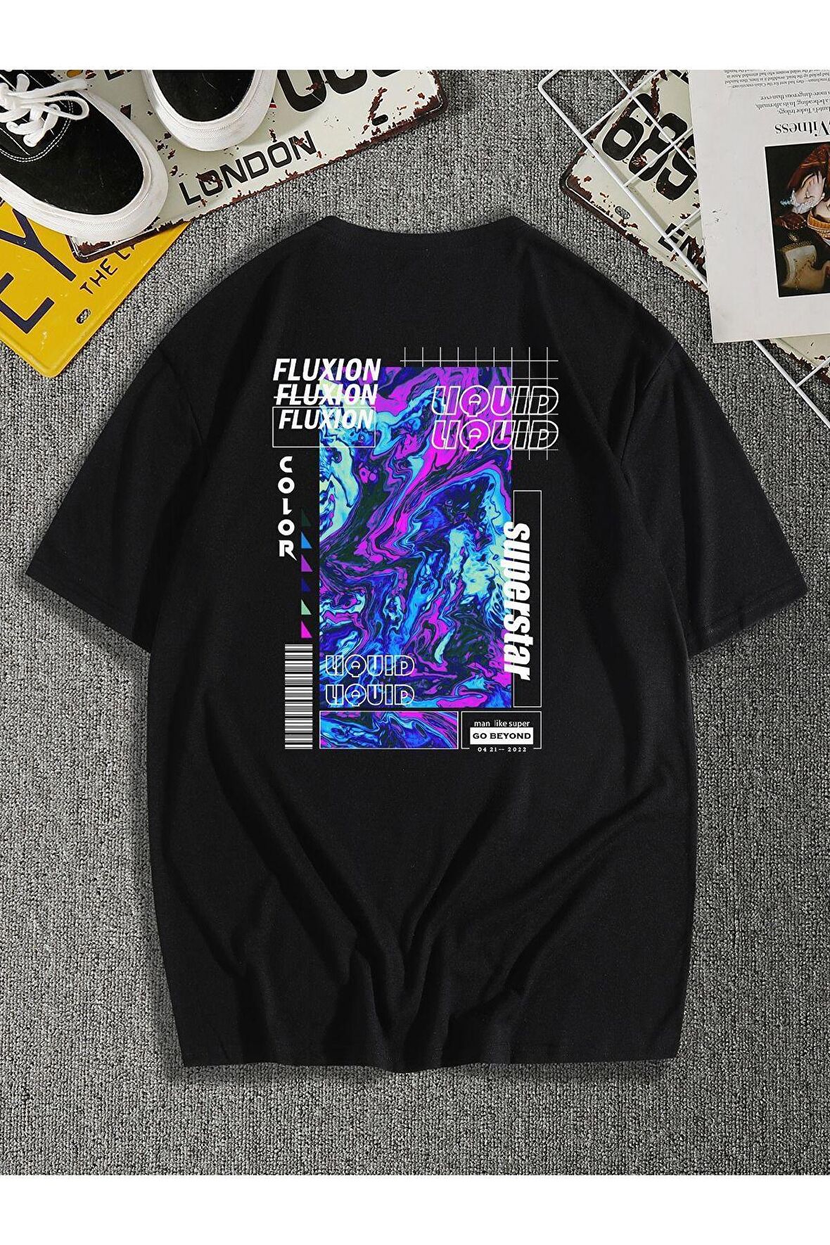 Unisex Fluxıon Yazılı Tshirt