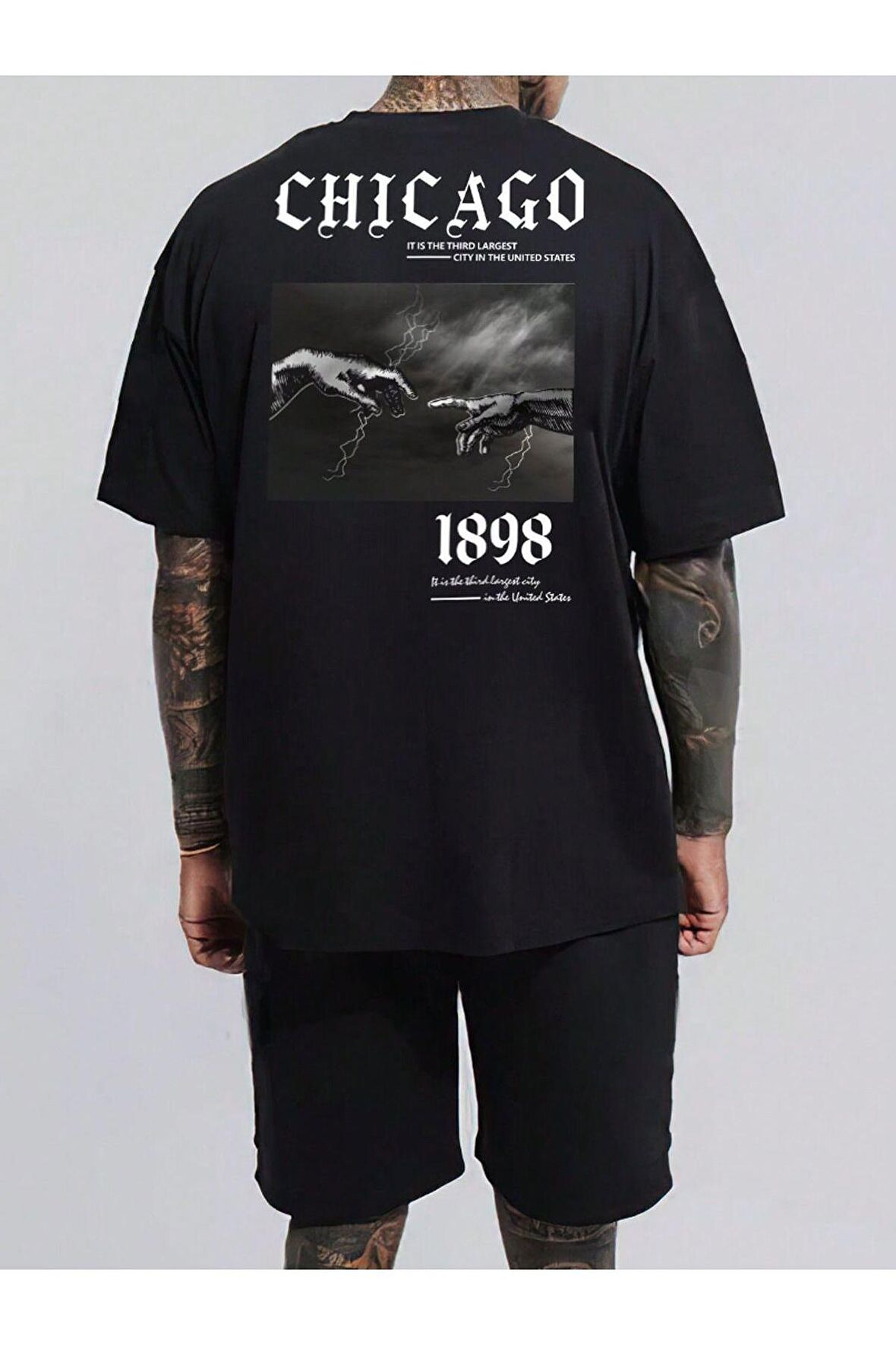 Unisex Chicago 1898 Yazılı Tshirt