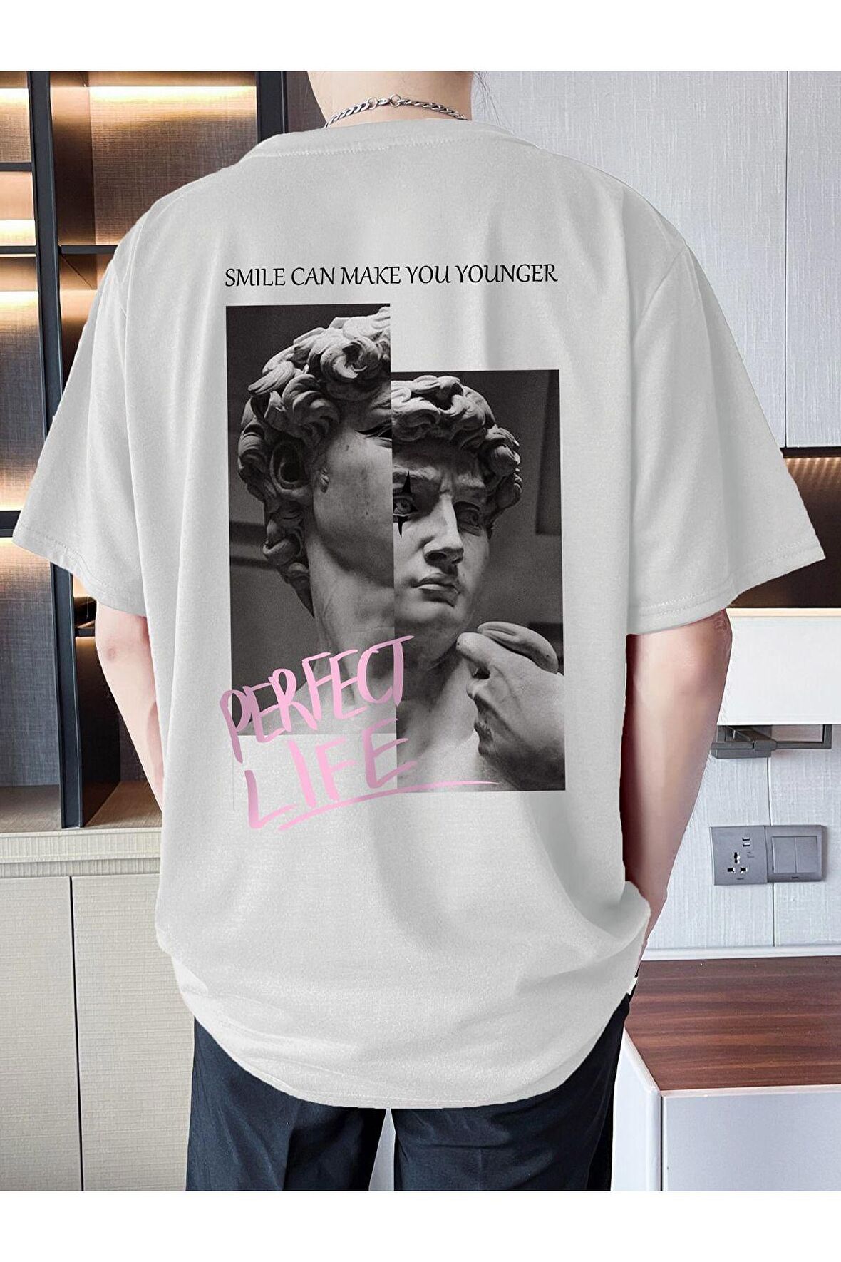 Unisex Perfect Life Yazılı Tshirt