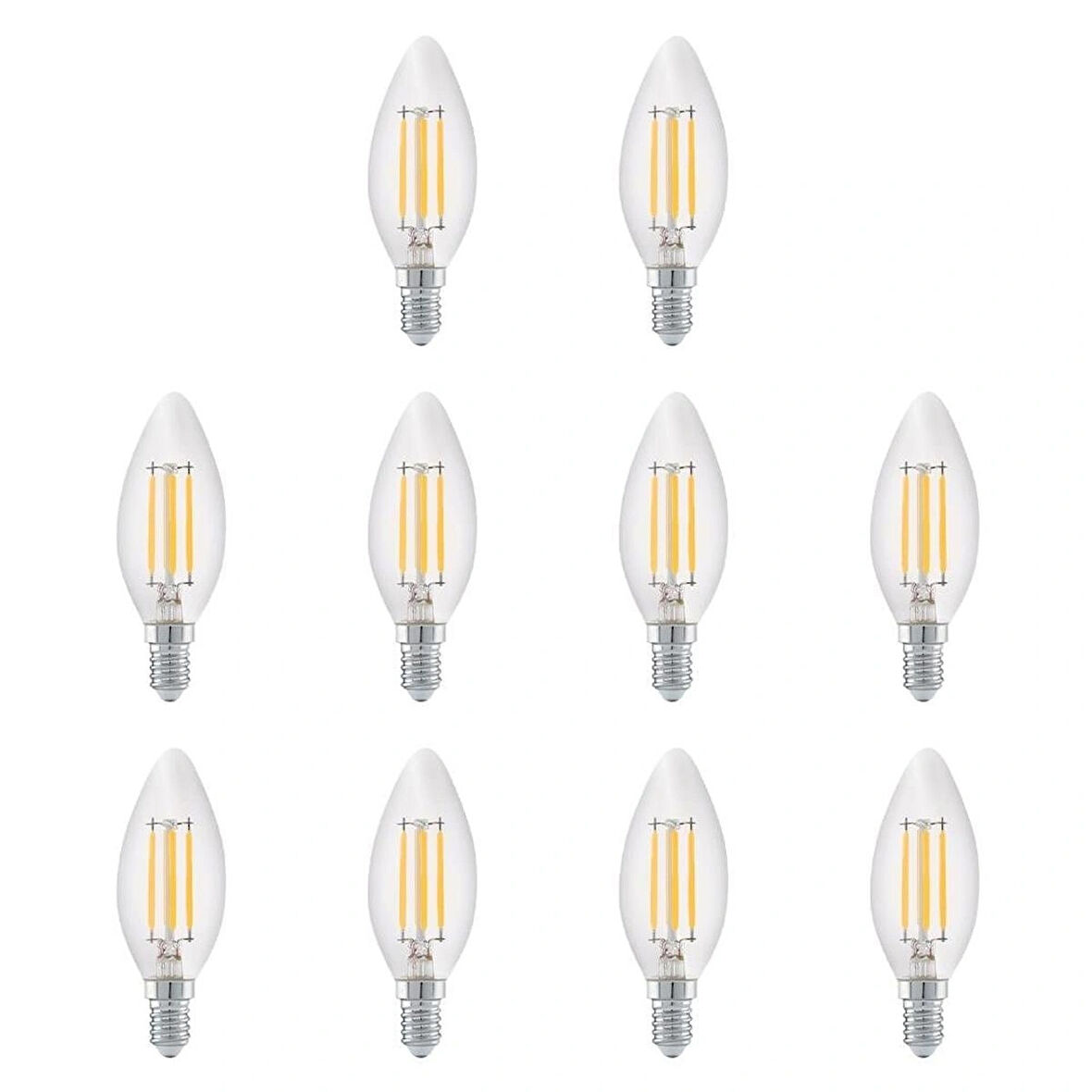 Led Lamp 4W 220V E14 C35 LED Mum Ampul 10'lu Paket