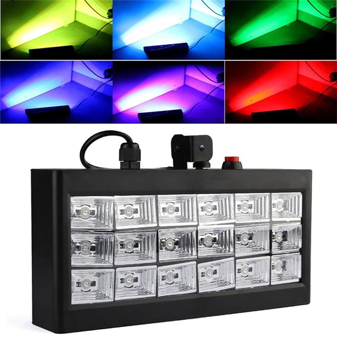 DJ PRO RGB FULL RENKLİ 24 LED Lİ 40 WATT STROBE ÇAKAR IŞIK