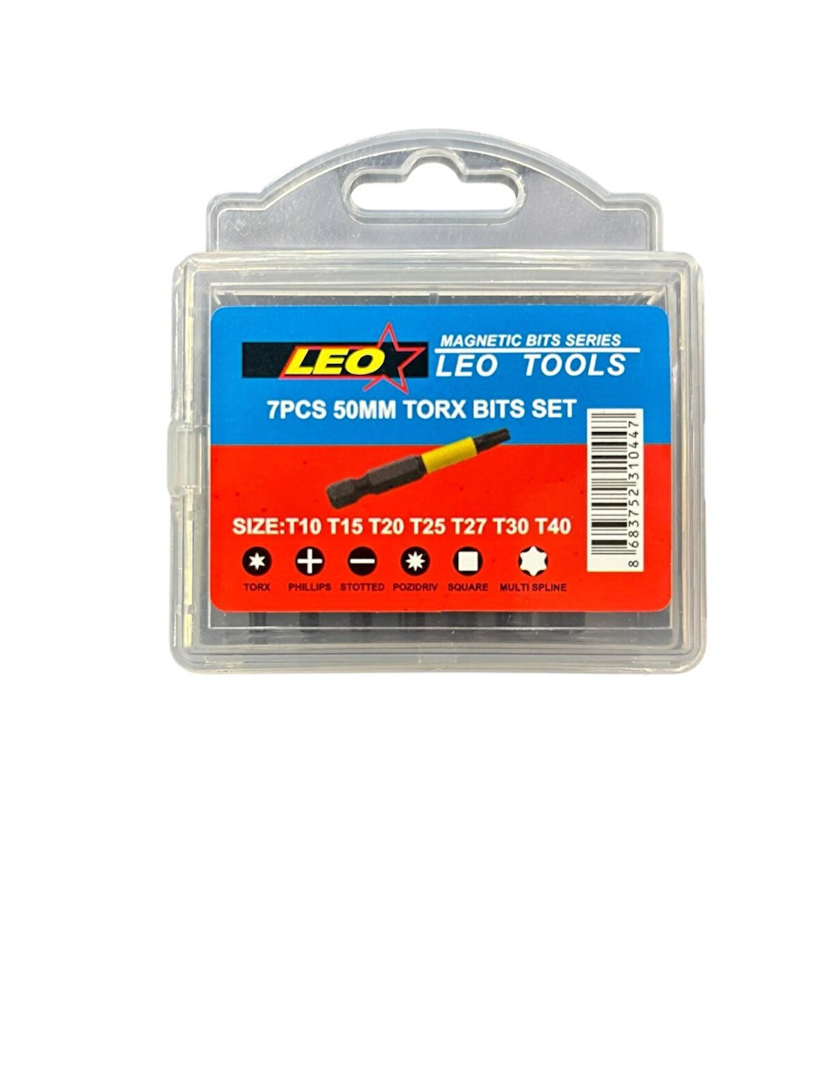 Torx Bits Set 7 Parça S2 Kalite 50 mm