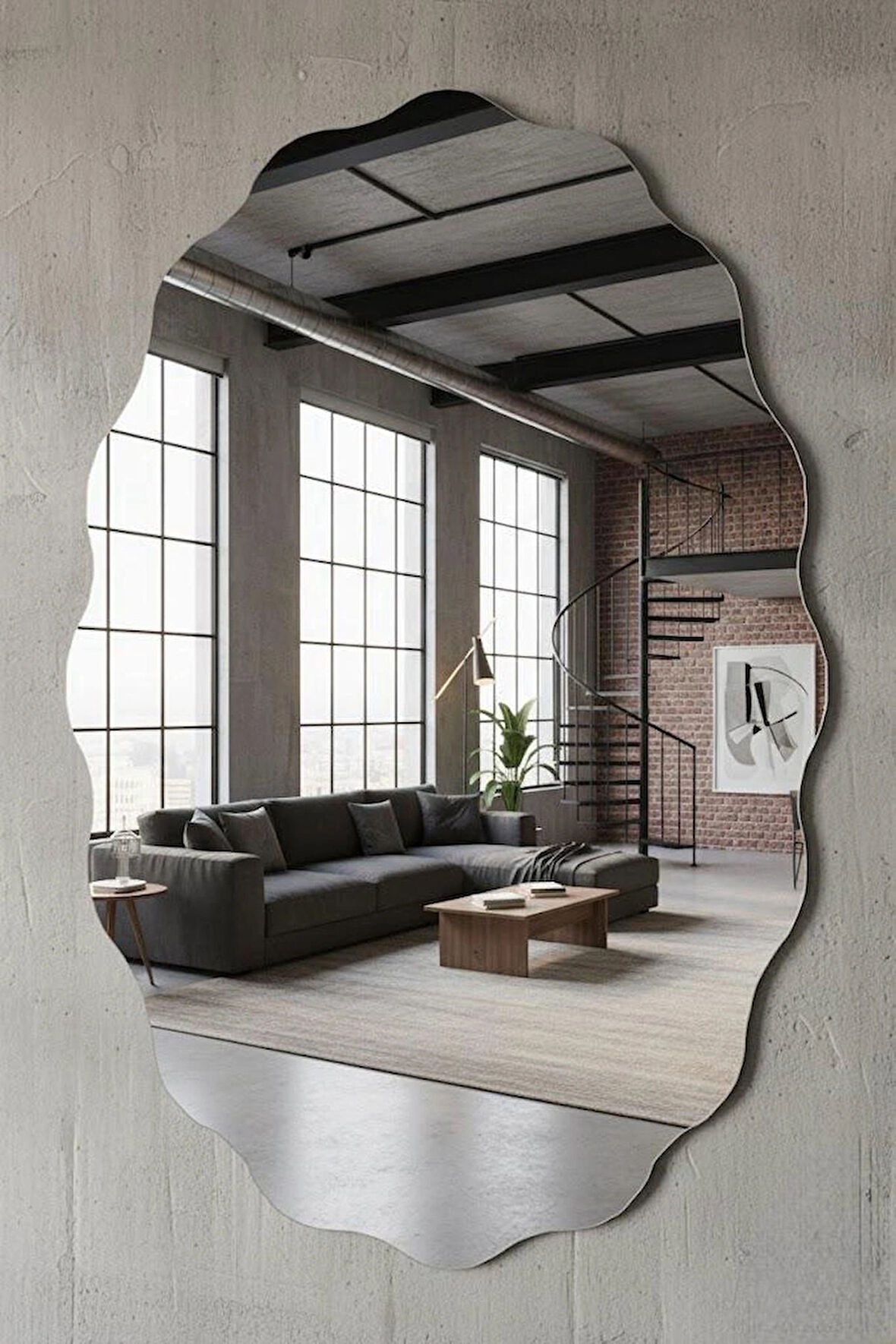 Dekoratif ayna, Duvar aynası, Şekilli ayna, Modern ayna