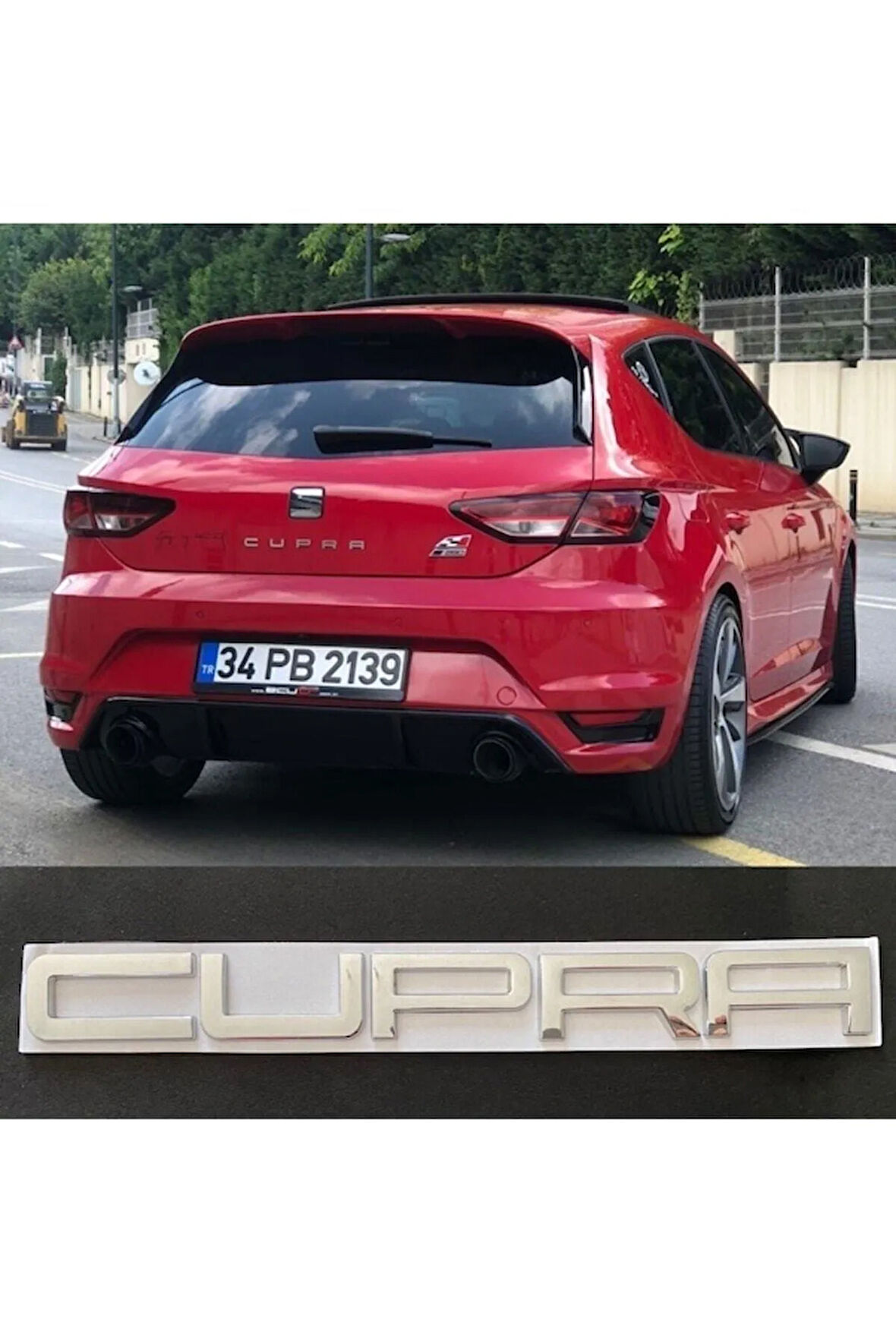 Leon Cupra Bagaj Yazısı Gümüş