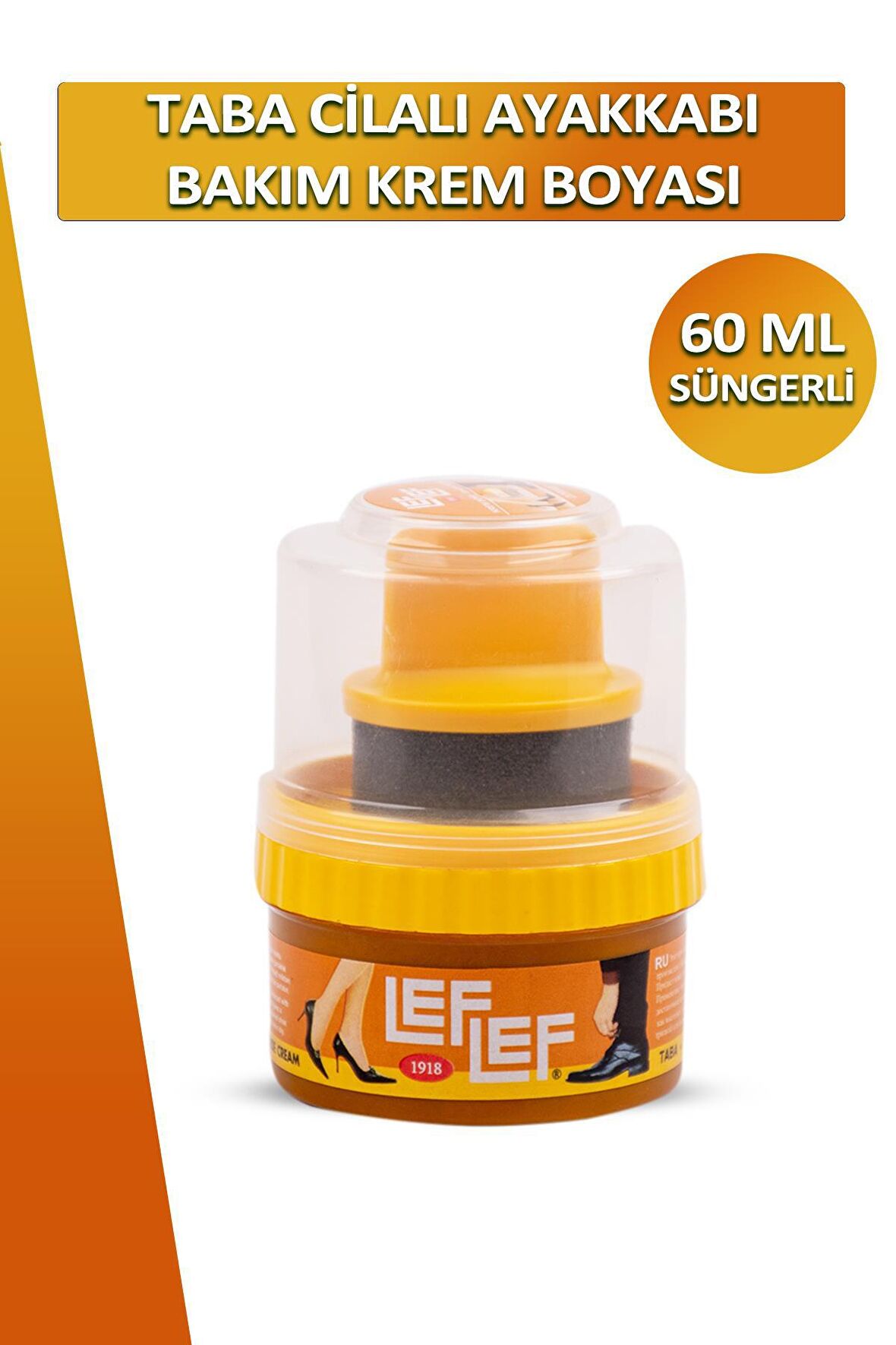 Bağcık + Nuri Leflef Cilalı Ayakkabı Bakım Kremi Boyası Süngerli 60 ML Set