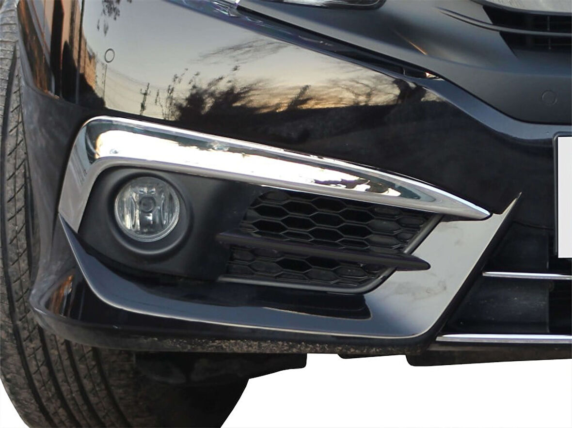 Honda Civic 10 Sis Farı Kaşı 2 Prç Krom 2016 ve Sonrası