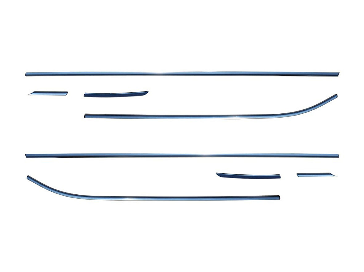 Seat Leon 3 5F Cam Çıtası 8  Prç Krom 2013 ve Sonrası