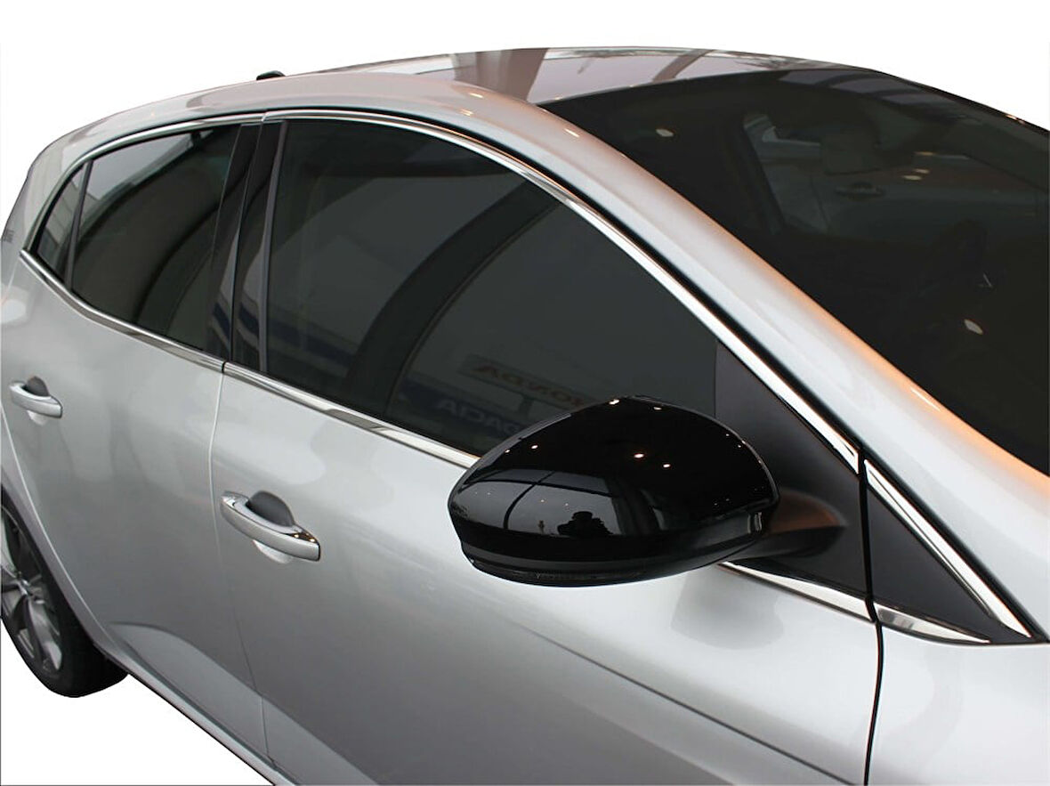 Renault Megane 4 HB Cam Çerçevesi 12 Prç Krom 2017 ve Sonrası