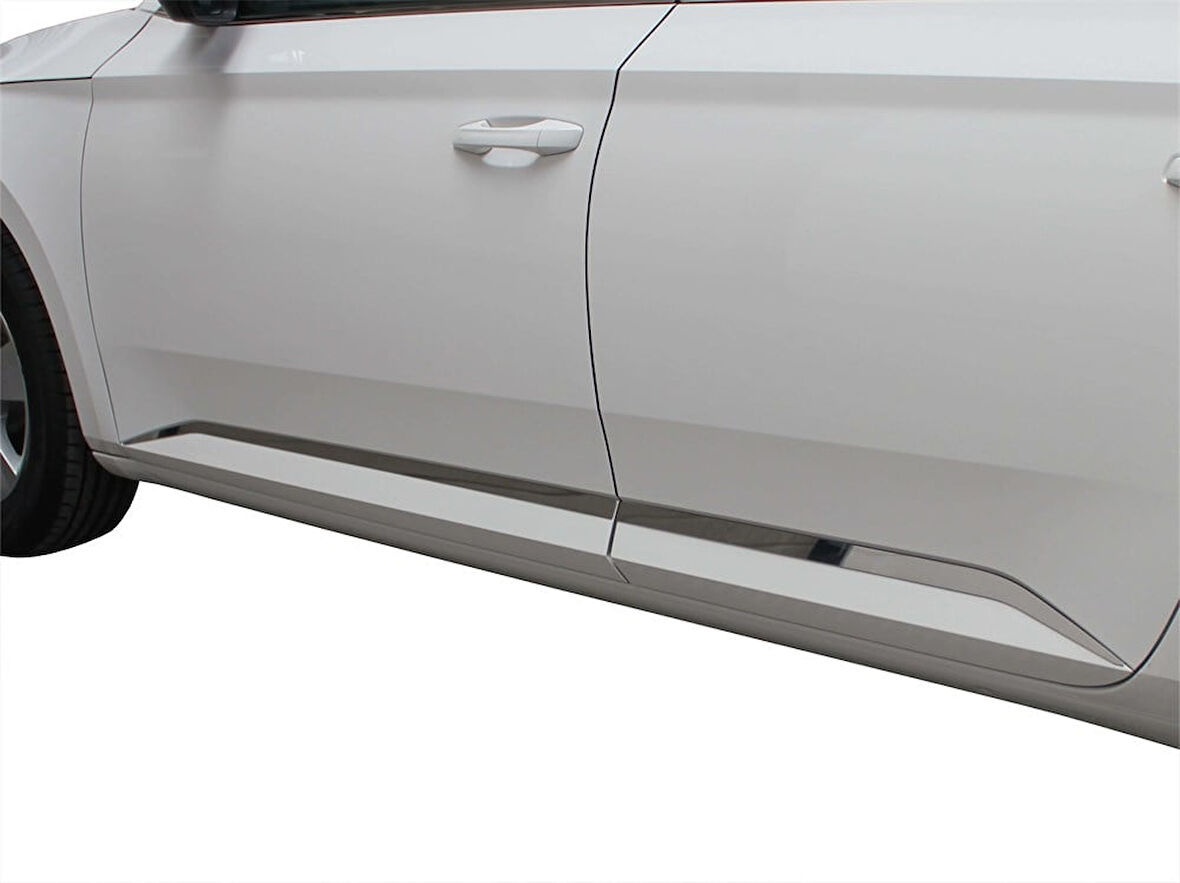 Skoda Super B8 Yan Kapı Çıtası 4 Prç. Krom 2015 ve Sonrası