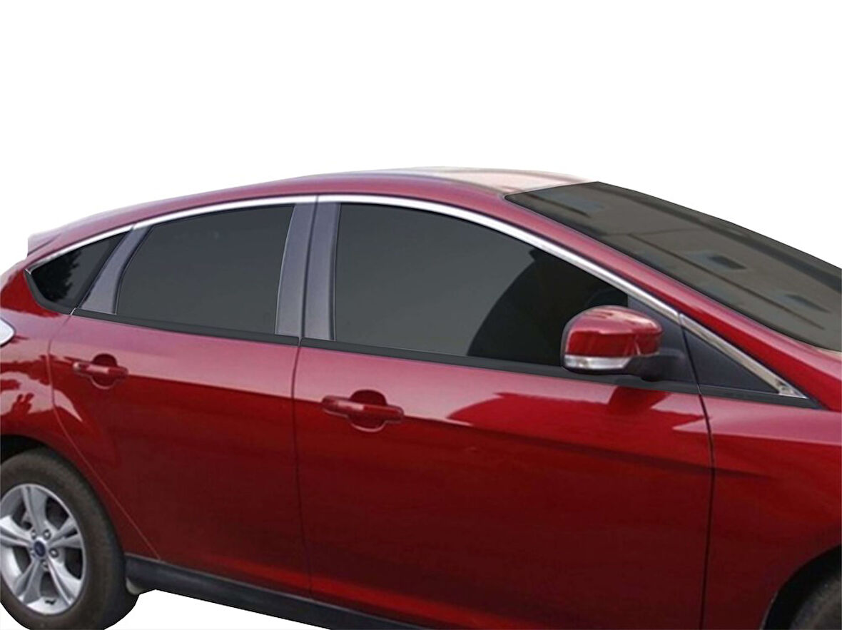 Ford Focus 3 HB Cam Üst Çıtası 8 Prç. Krom 2011-2014