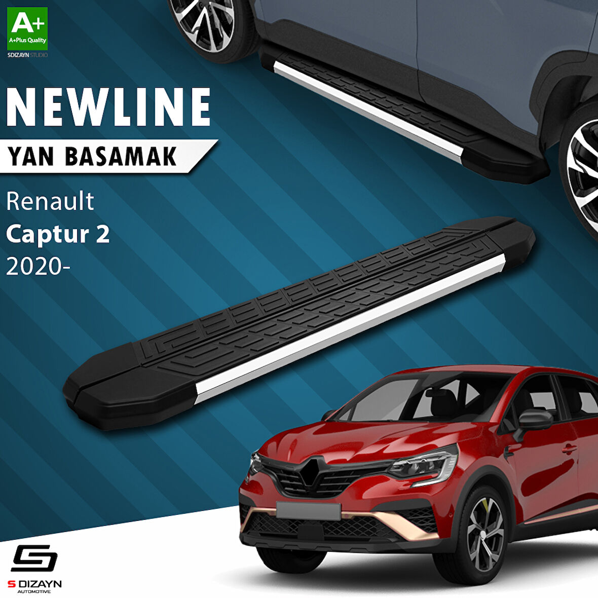 S-Dizayn Renault Captur 2 NewLine Krom Yan Basamak 183 Cm 2020 Üzeri A+ Kalite
