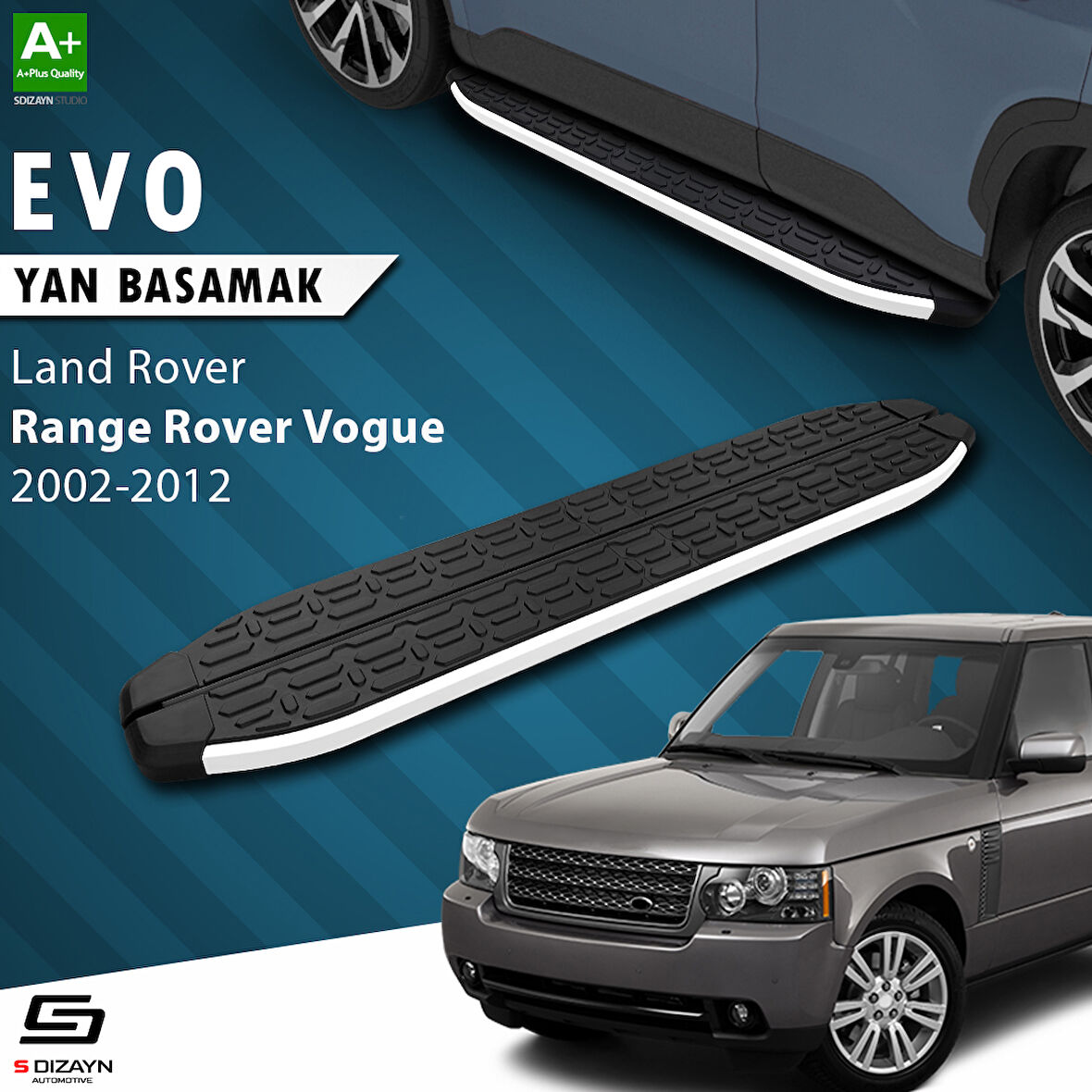 S-Dizayn Land Rover Rover Range Rover Vogue 2 Evo Aluminyum Yan Basamak 183 Cm 2002-2012 A+ Kalite