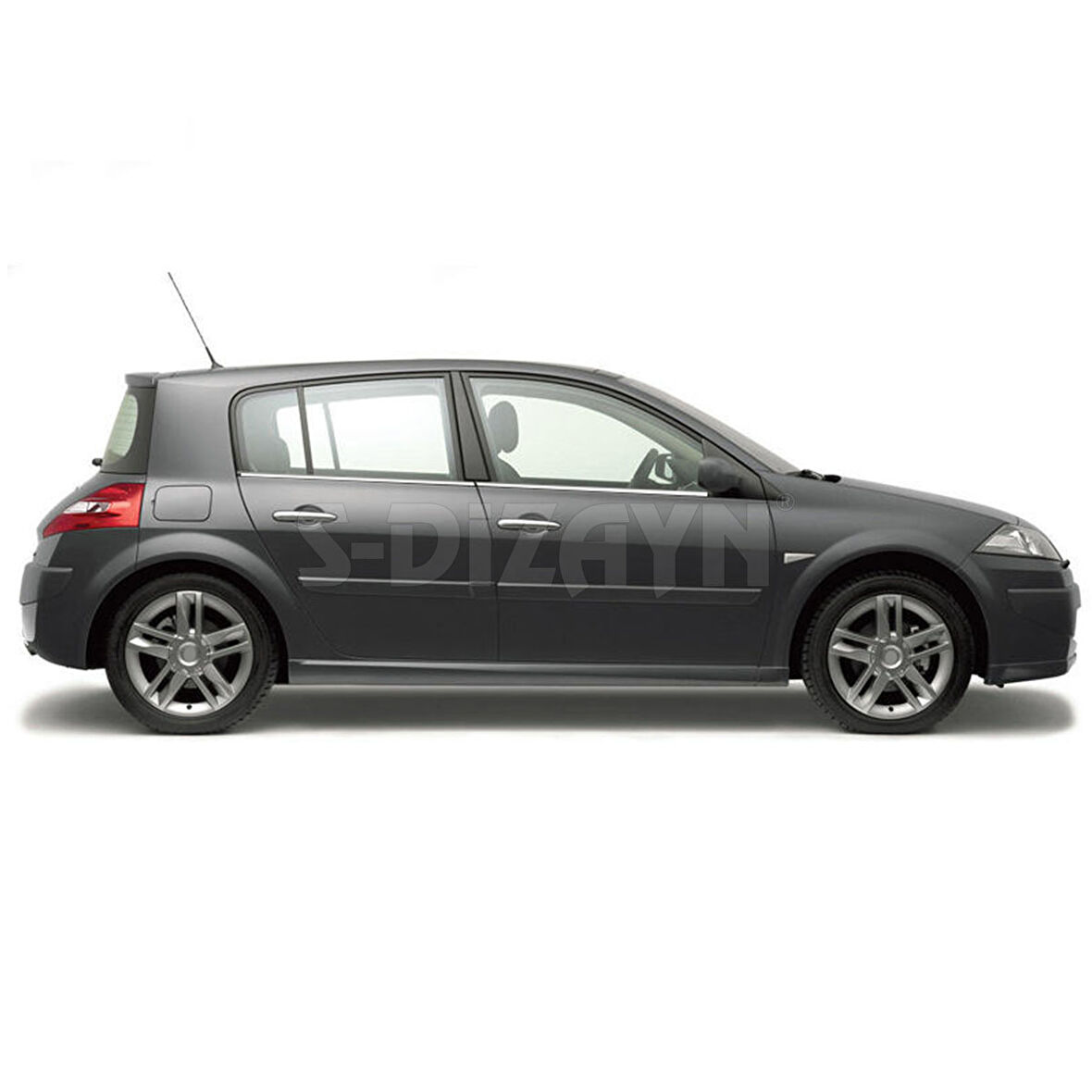 S-Dizayn Renault Megane 2 HB Krom Cam Çıtası 4 Prç 2004-2010