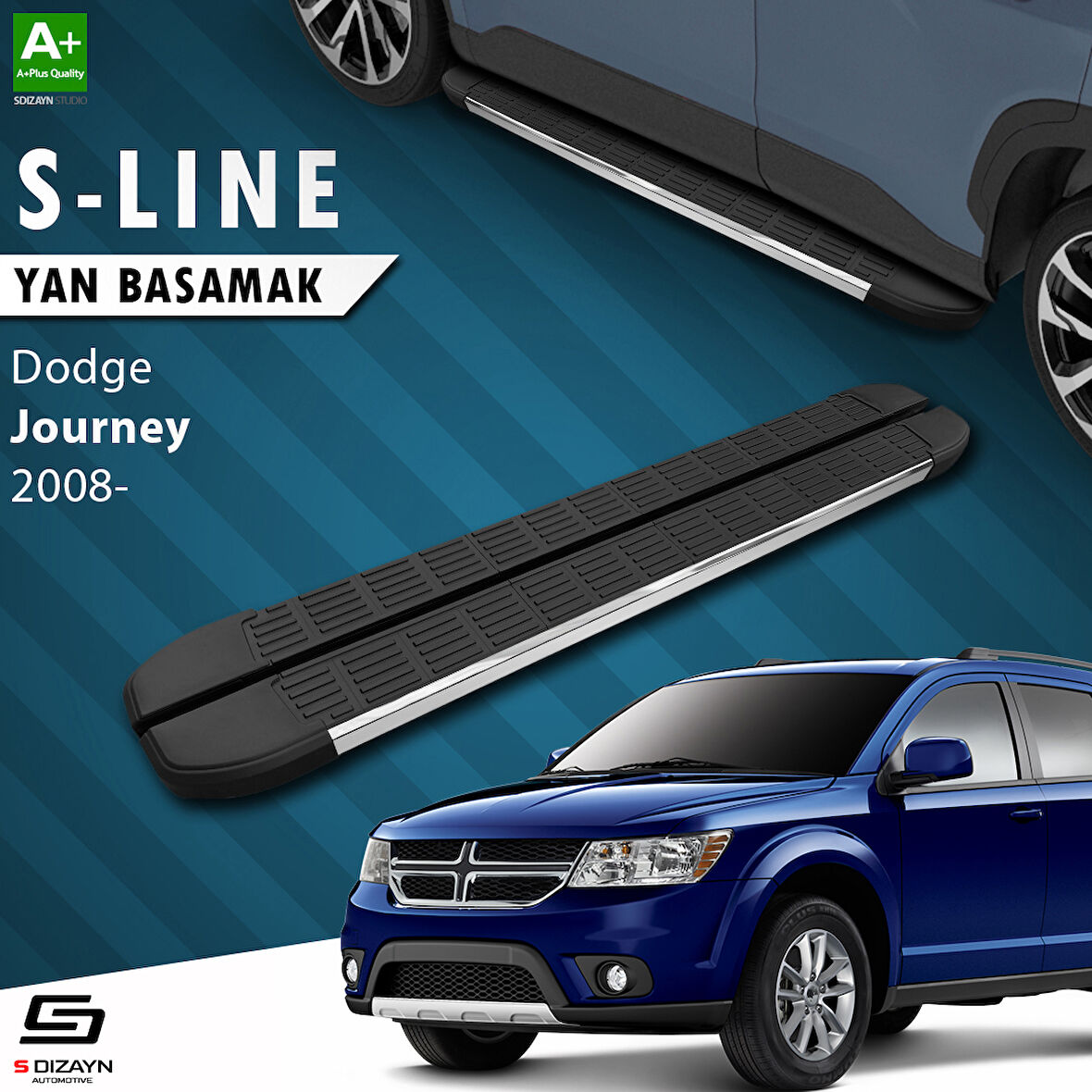 S-Dizayn Dodge Journey S-Line Krom Yan Basamak 183 Cm 2008-2020 A+ Kalite