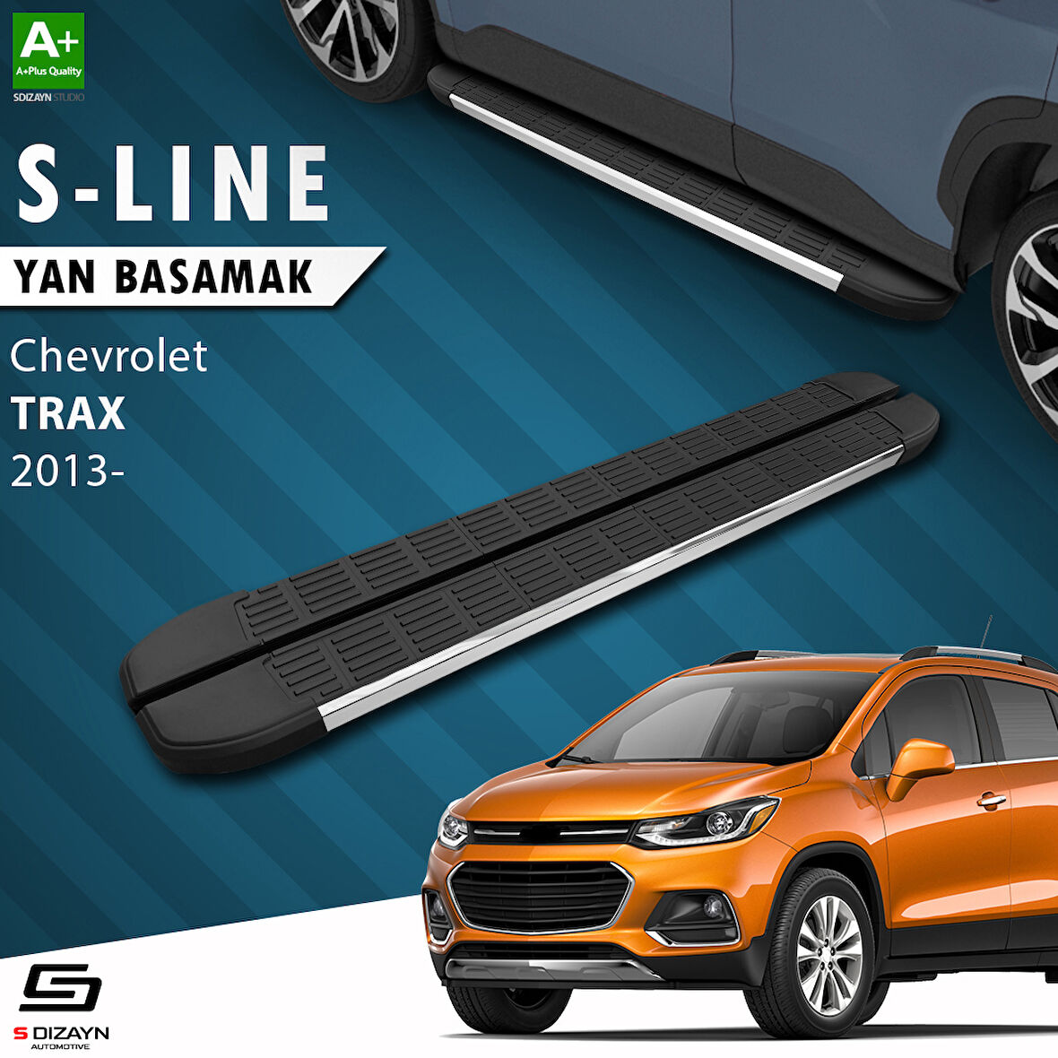 S-Dizayn Chevrolet Trax S-Line Krom Yan Basamak 163 Cm 2013-2022 A+ Kalite