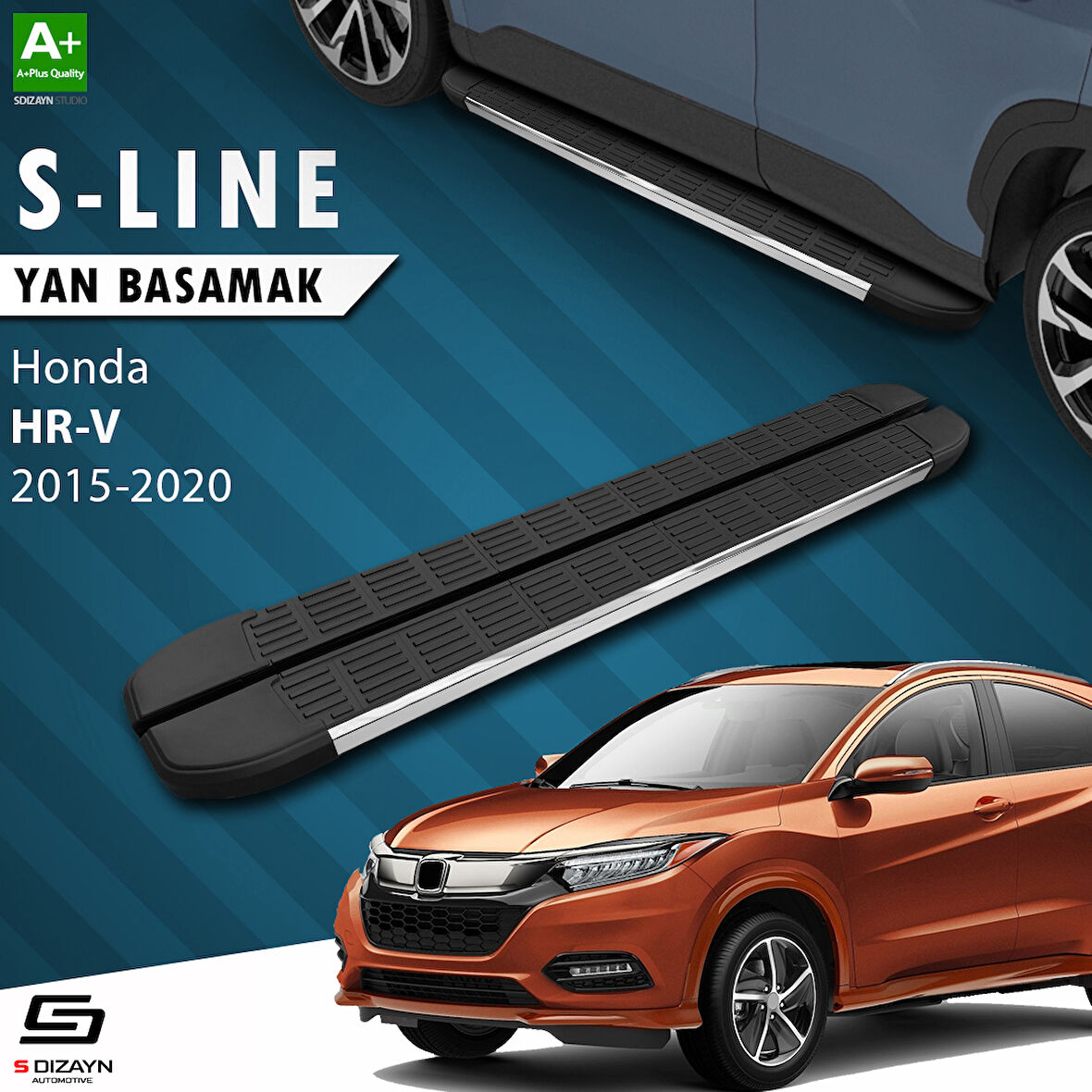 S-Dizayn Honda HR-V 2 S-Line Krom Yan Basamak 173 Cm 2015-2020 A+ Kalite