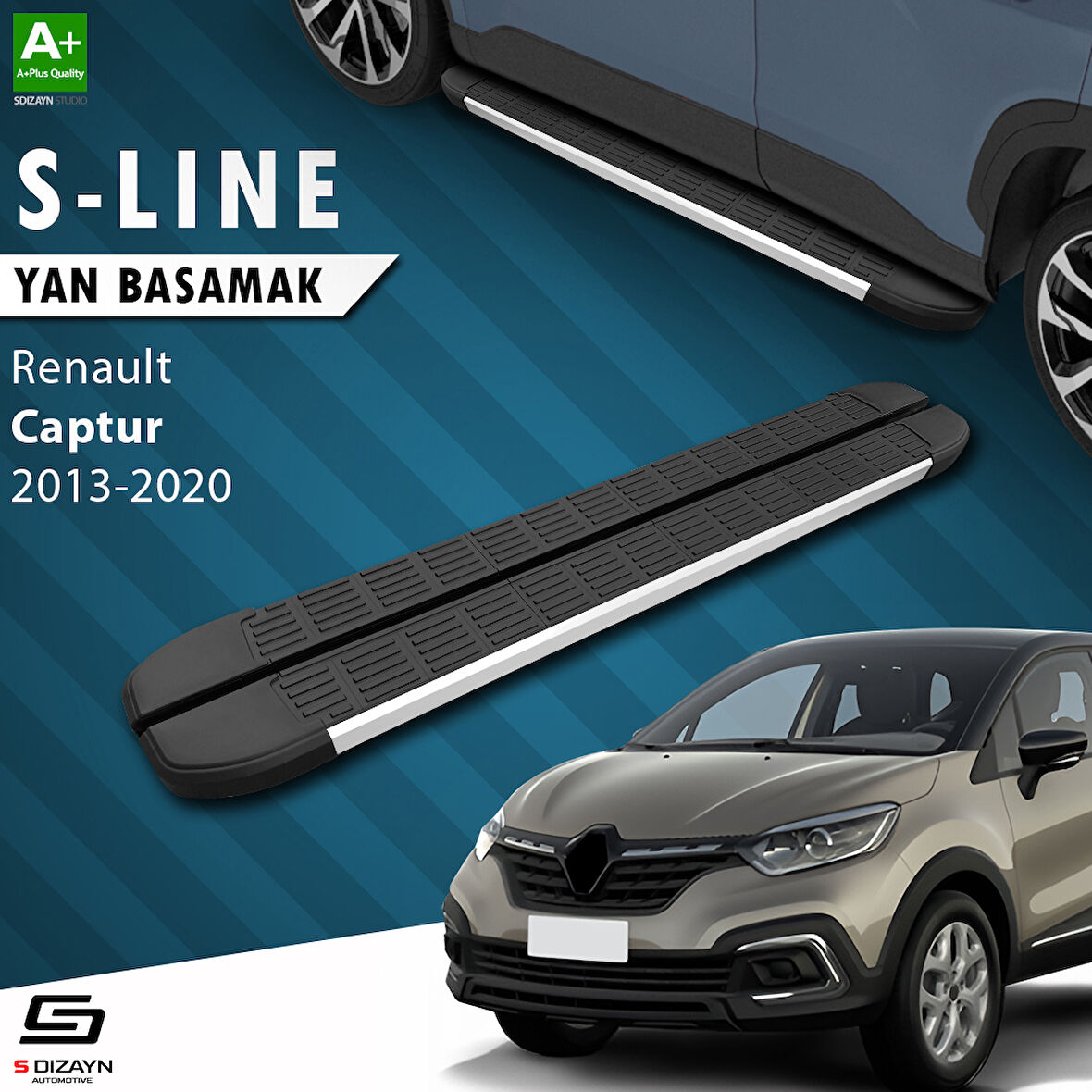 S-Dizayn Renault Captur S-Line Aluminyum Yan Basamak 173 Cm 2013-2020 A+ Kalite