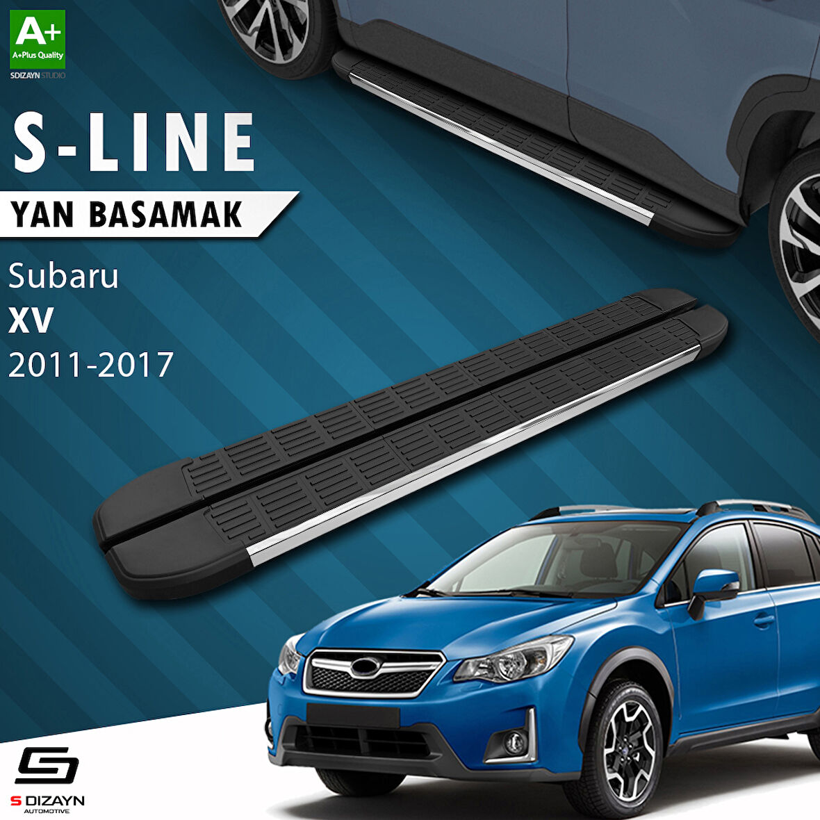 S-Dizayn Subaru XV S-Line Krom Yan Basamak 173 Cm 2011-2017 A+ Kalite